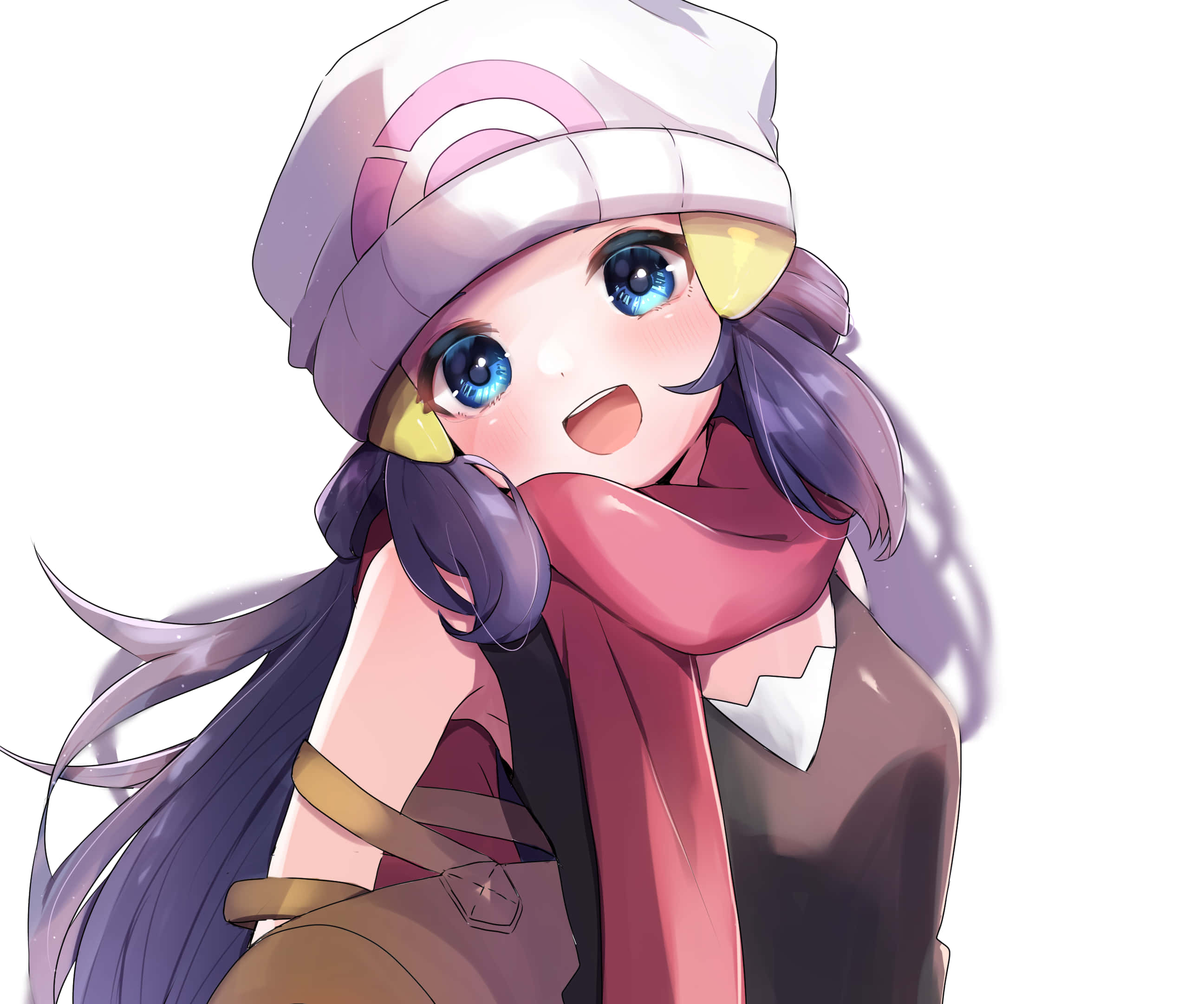 Pokemon Pfp, blue eyes, purple hair, 2K Desktop Wallpaper