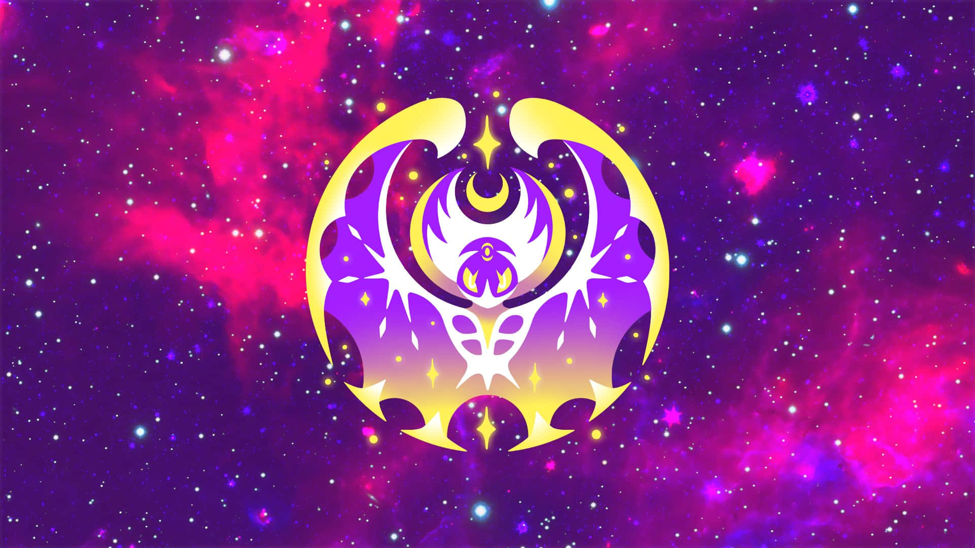 Pokemon Sun and Moon, golden, purple, Full HD Desktop Wallpaper