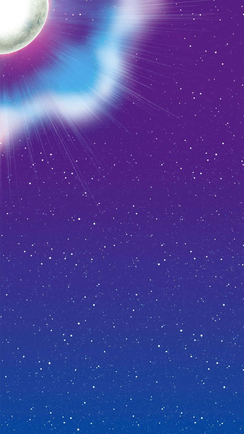 Pokemon Sun and Moon, glowing moon, starfield, HD Phone Wallpaper