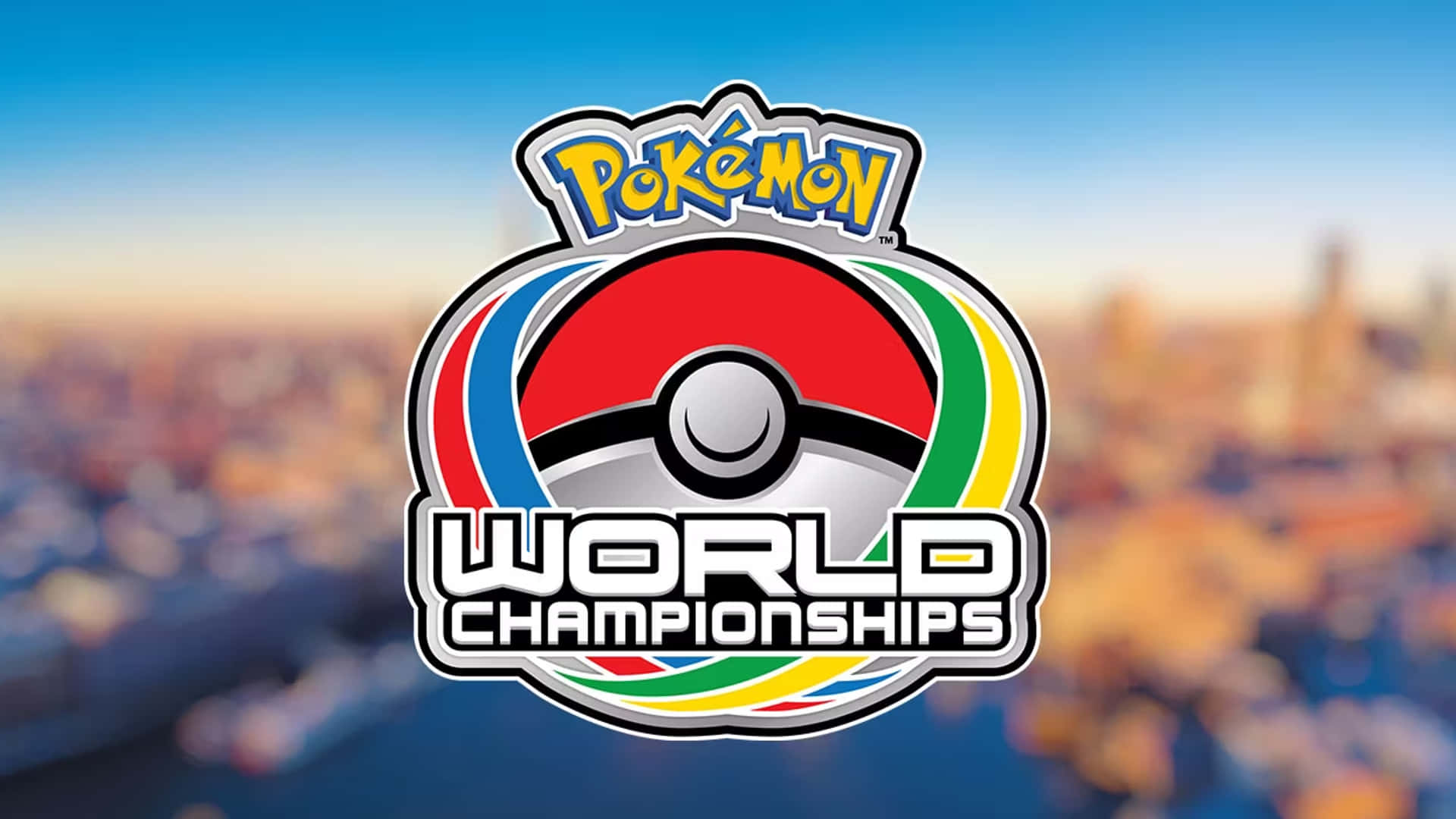 Pokemon World Championships, logo, cityscape, Full HD Desktop Wallpaper