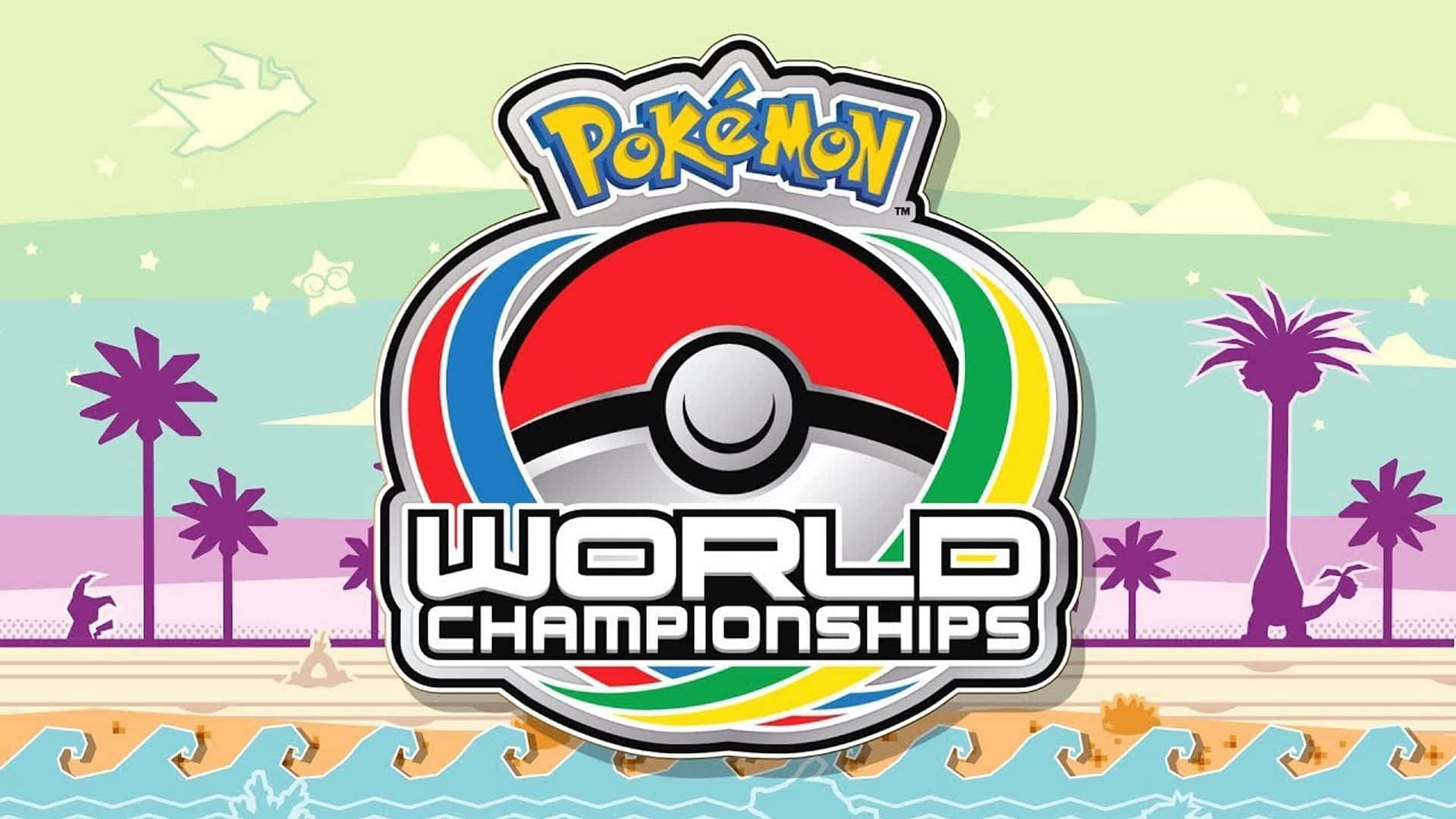 Pokemon World Championships, tropical beach, palm trees, Full HD Desktop Wallpaper