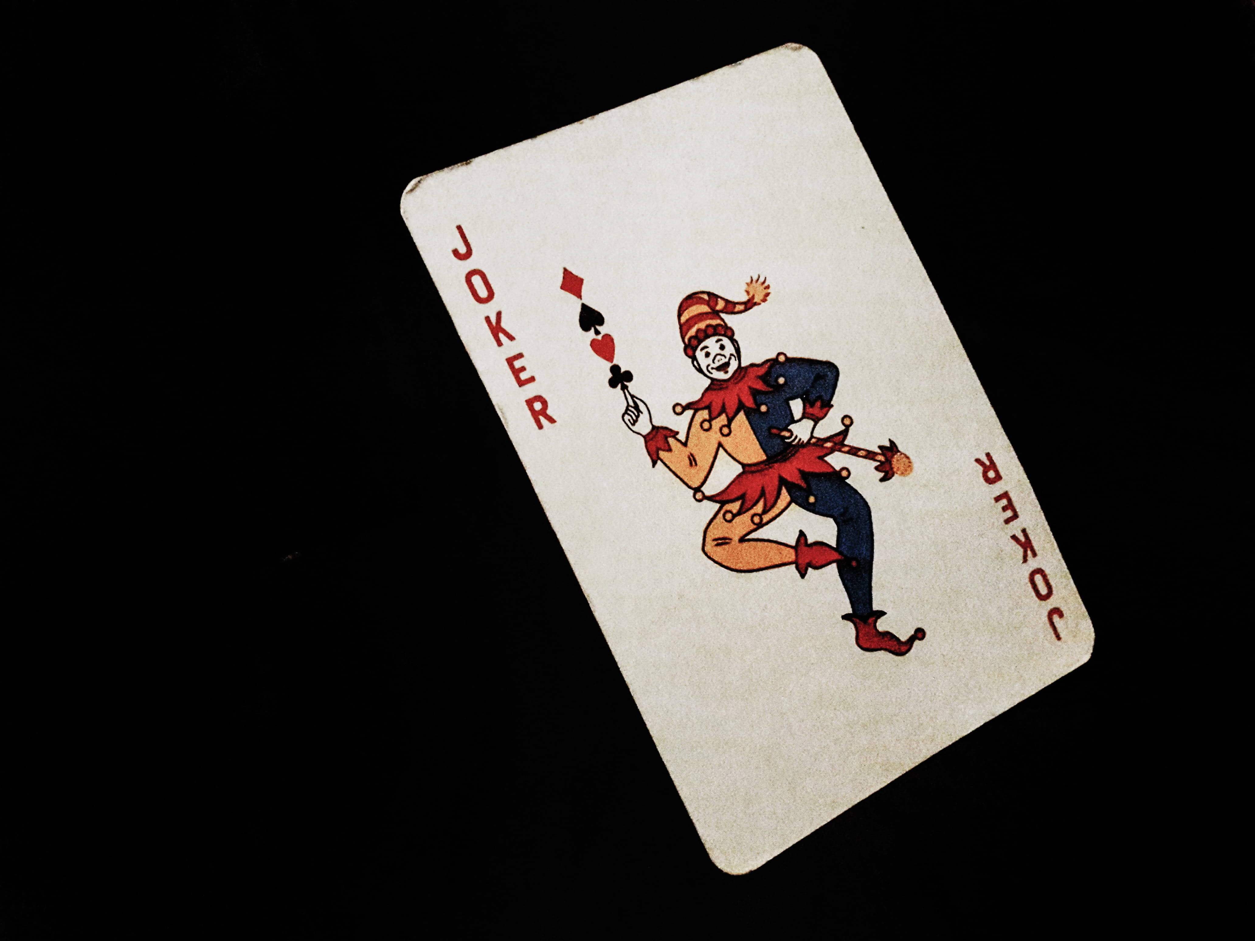 Poker, joker playing card, colorful jester illustration, 4K Desktop Wallpaper
