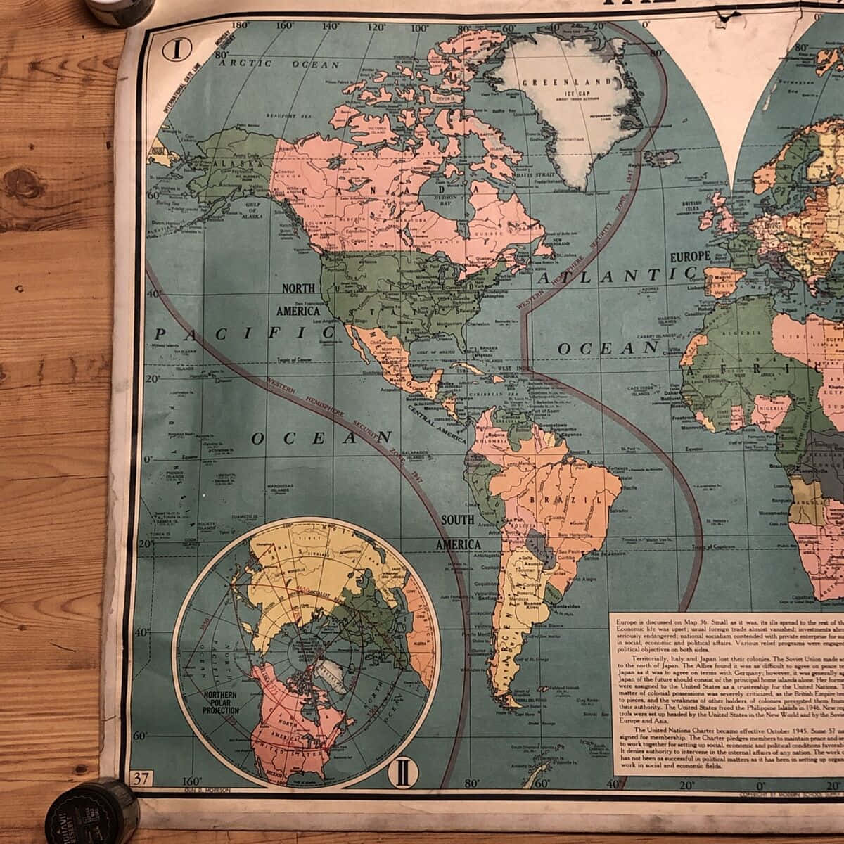 vintage world map, polar projection, pink, SD Desktop Wallpaper