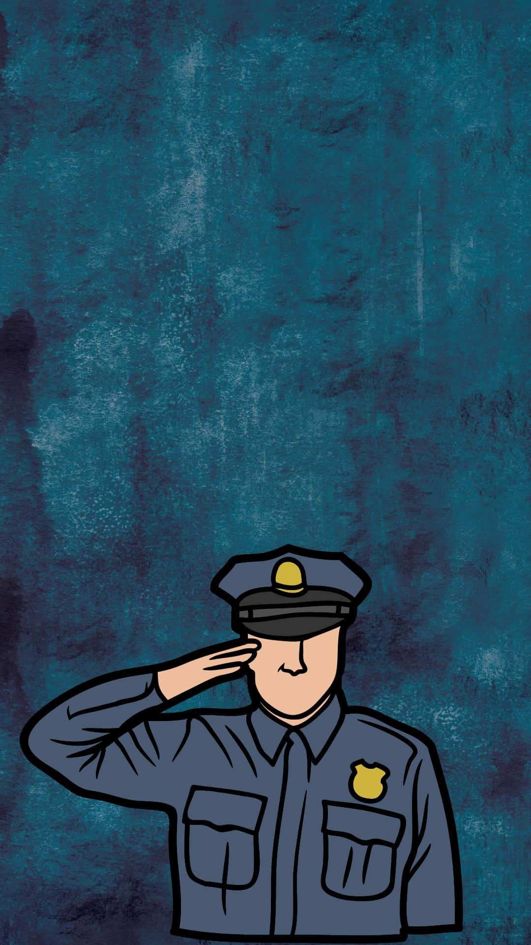 Police Officer, teal background, stylized, Full HD Phone Wallpaper