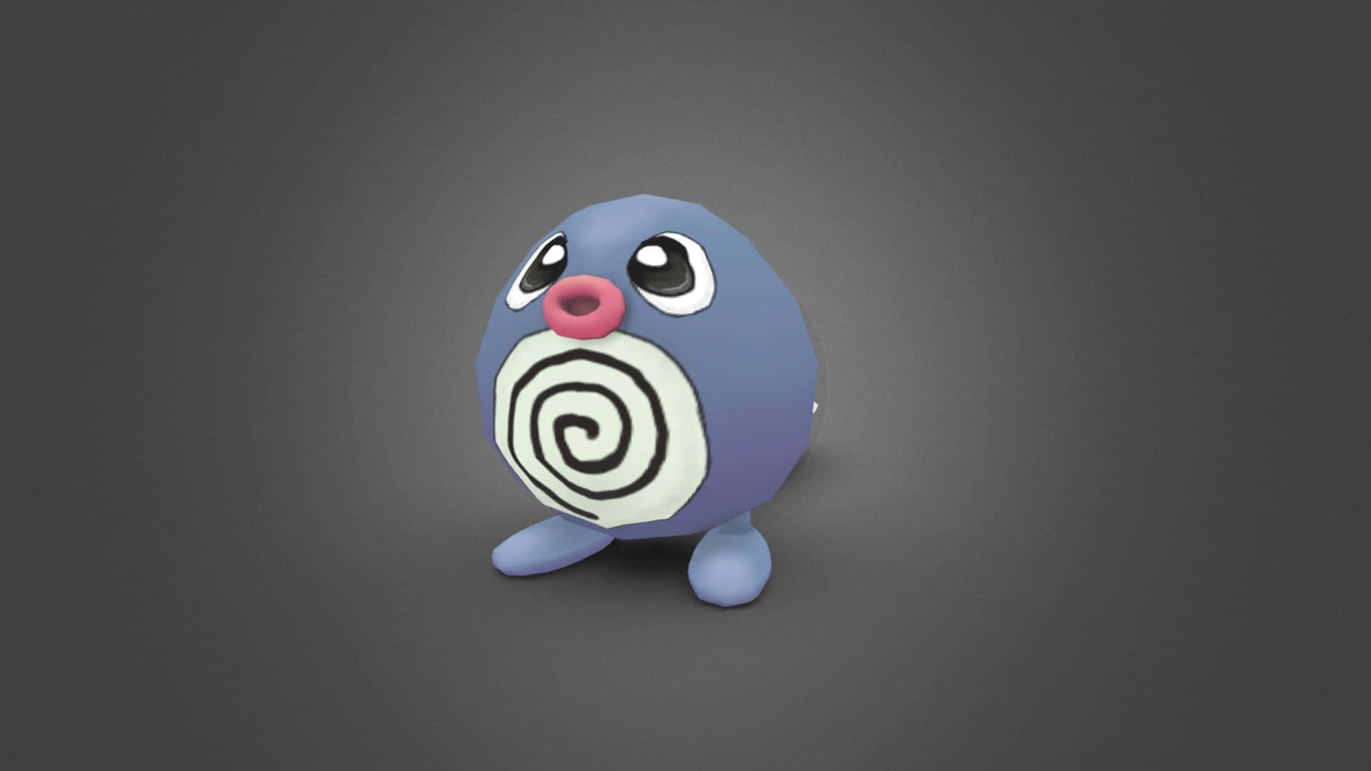 Poliwag, blue, spiral belly, Full HD Desktop Wallpaper