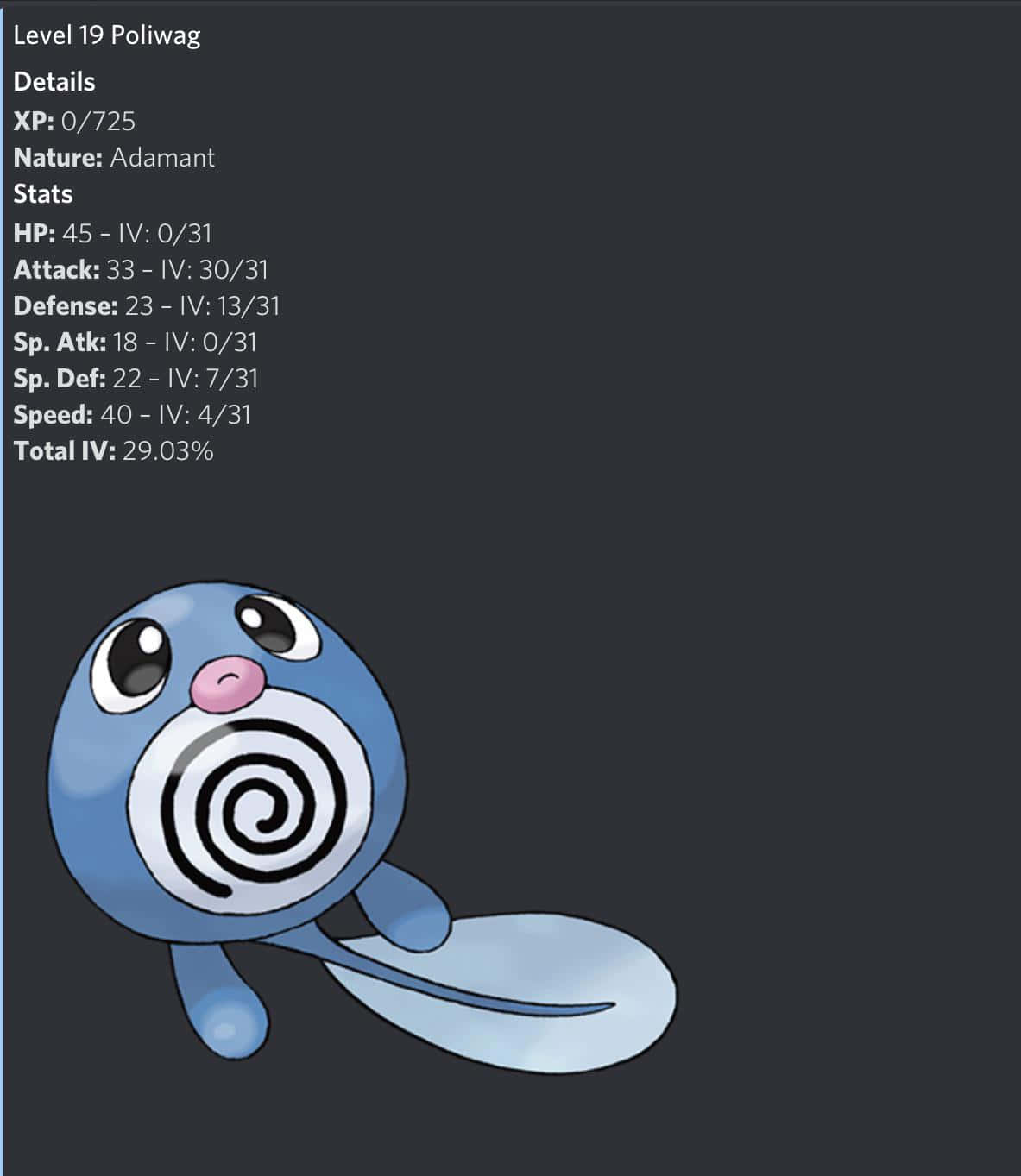 Poliwag, Level 19, blue, HD Phone Wallpaper