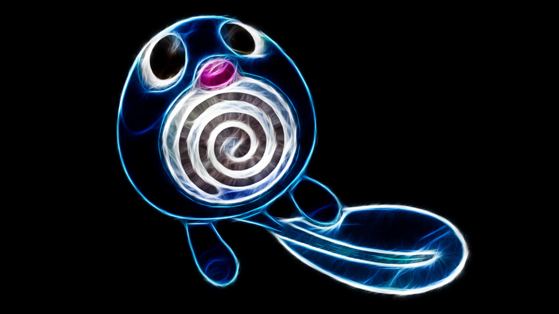 glowing blue, spiral belly, purple gem, Full HD Desktop Wallpaper