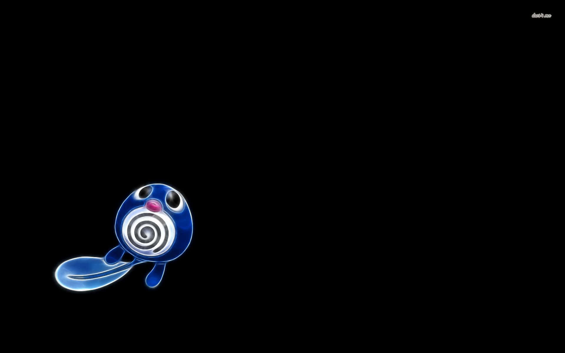 Poliwag, glowing blue, spiral face, Full HD Desktop Wallpaper