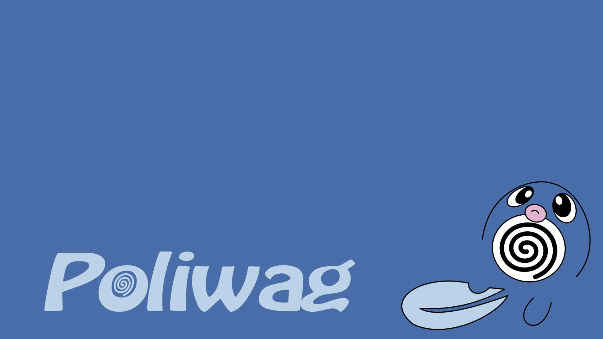 Poliwag, cartoon, spiral mouth, Full HD Desktop Wallpaper