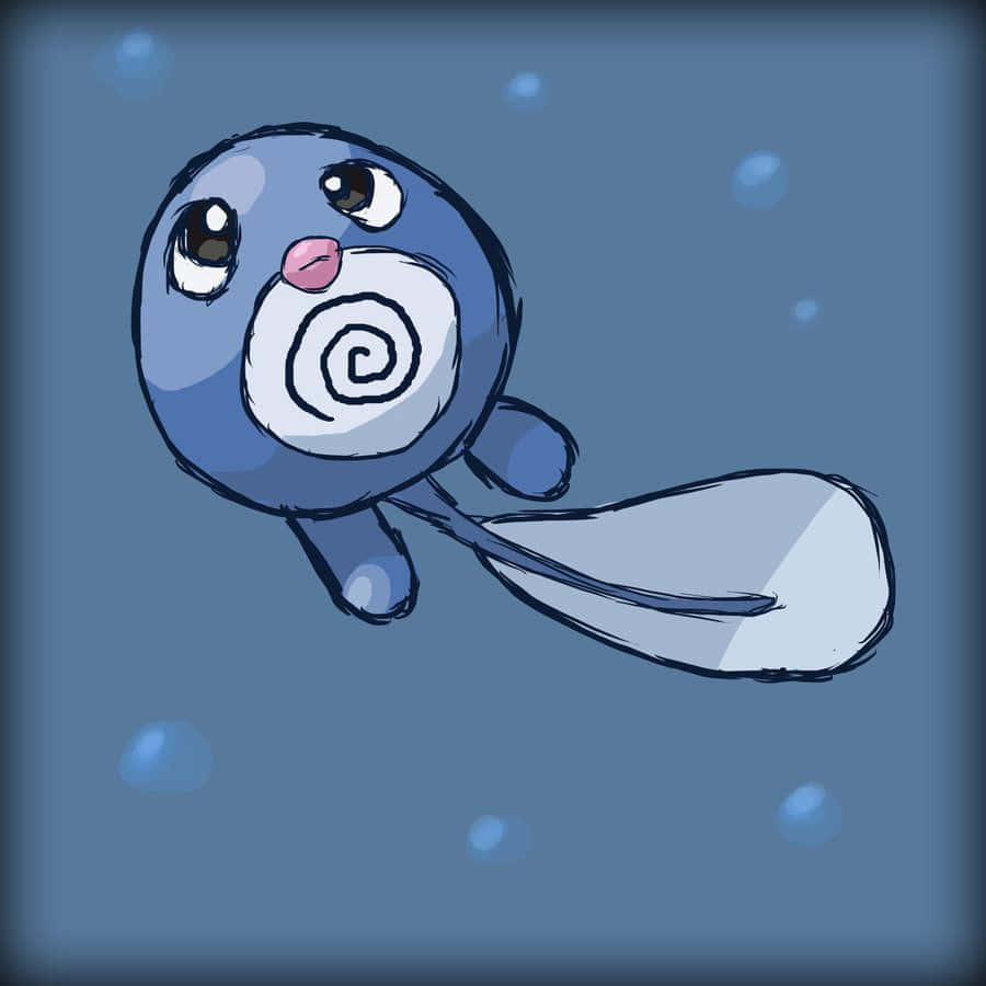 Poliwag, blue, cartoon, SD Desktop Wallpaper