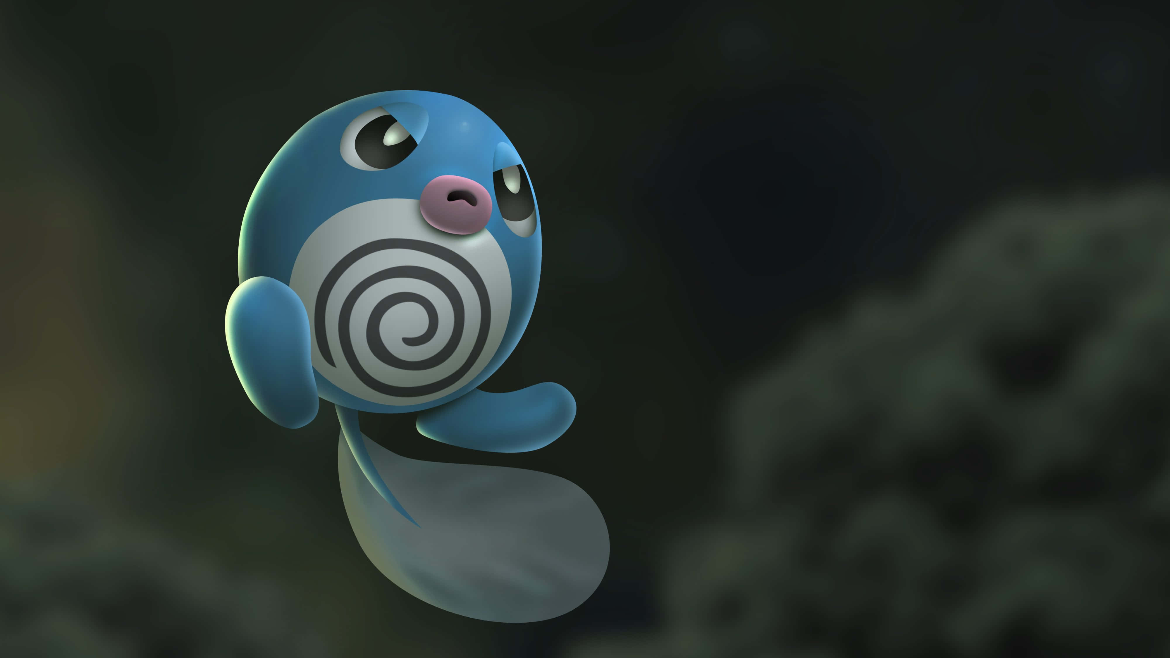 Poliwag, blue, cartoon, 4K Desktop Wallpaper