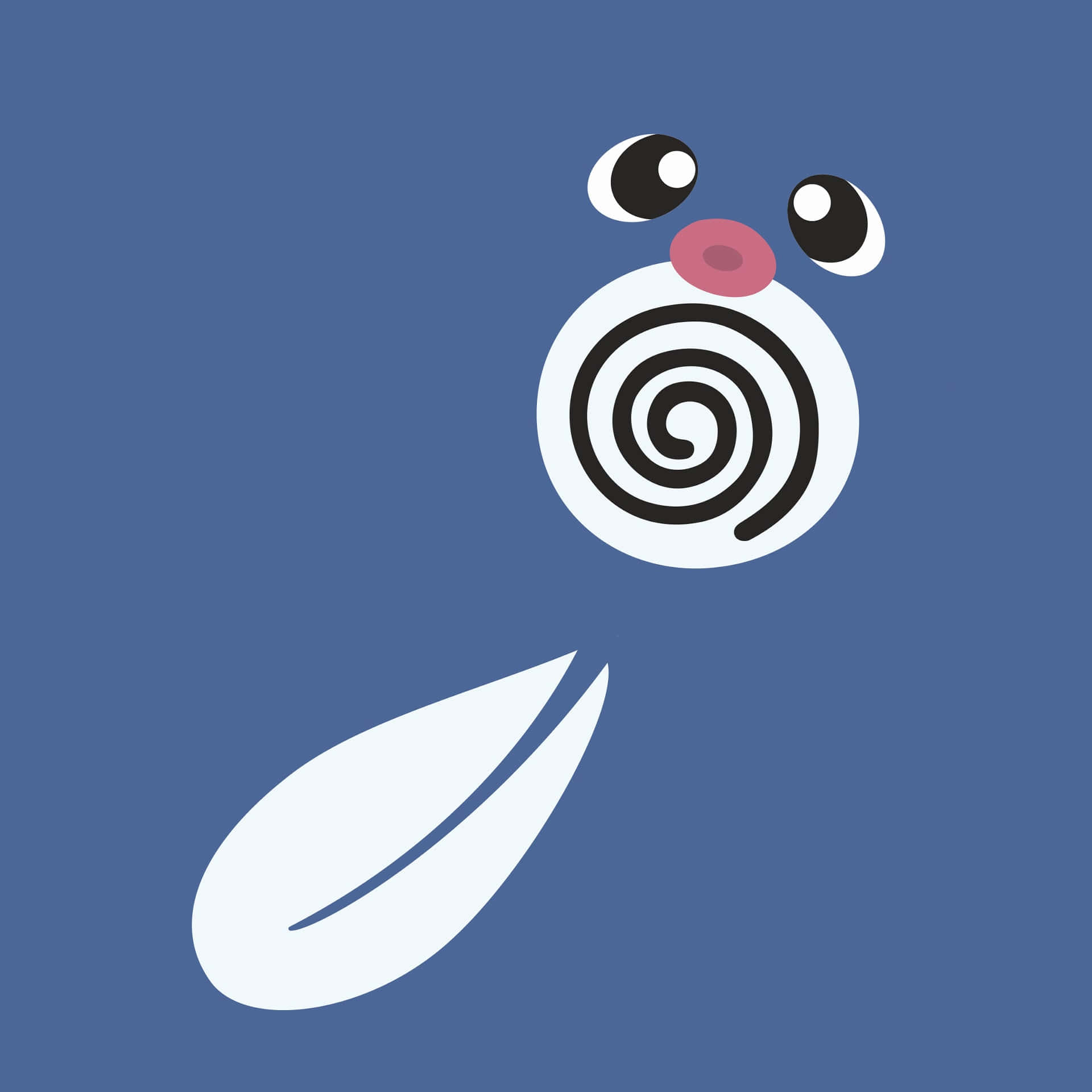 Poliwag, cute eyes, pink lips, Full HD Desktop Wallpaper