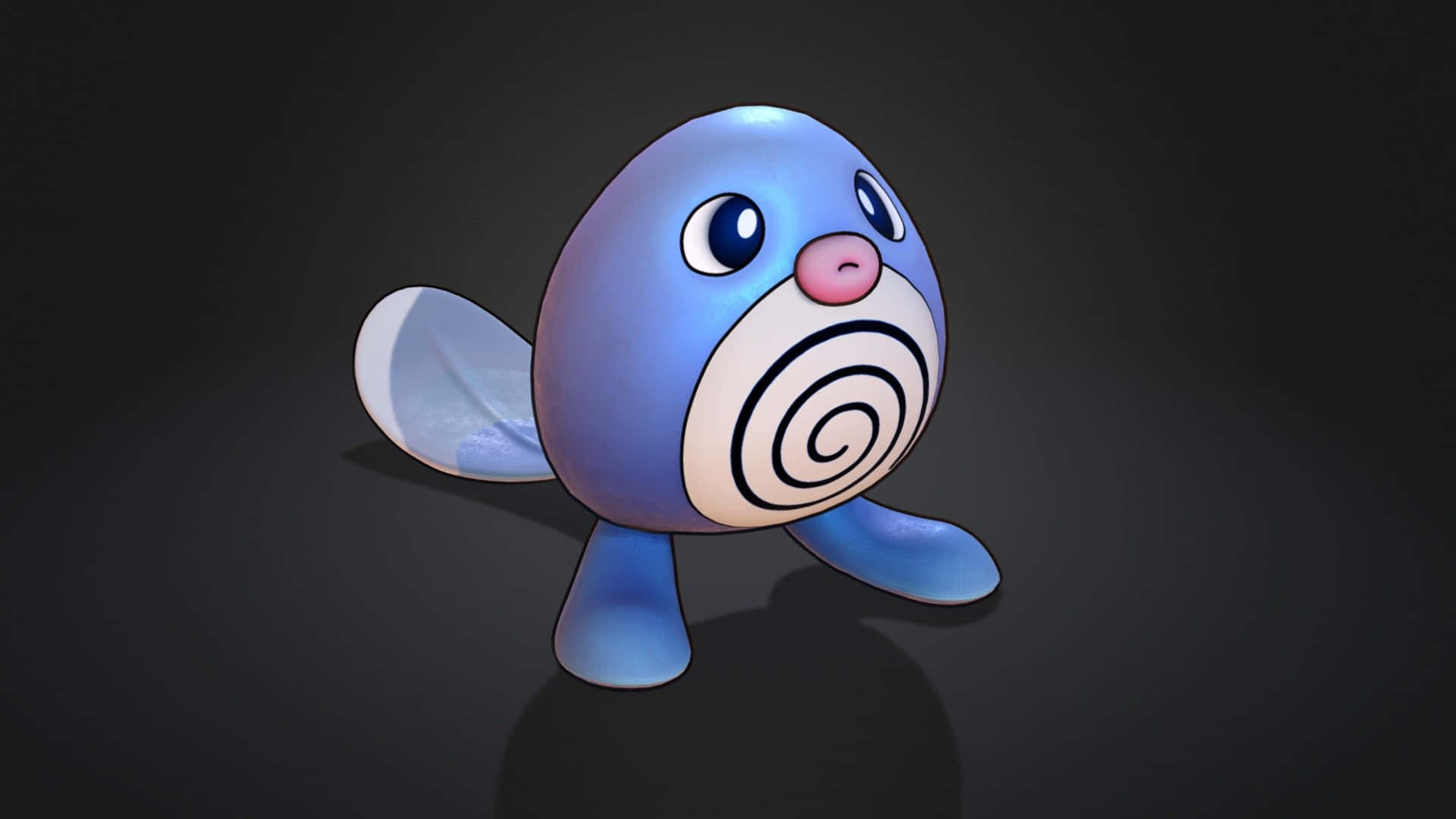 Poliwag, blue, cartoon, Full HD Desktop Wallpaper