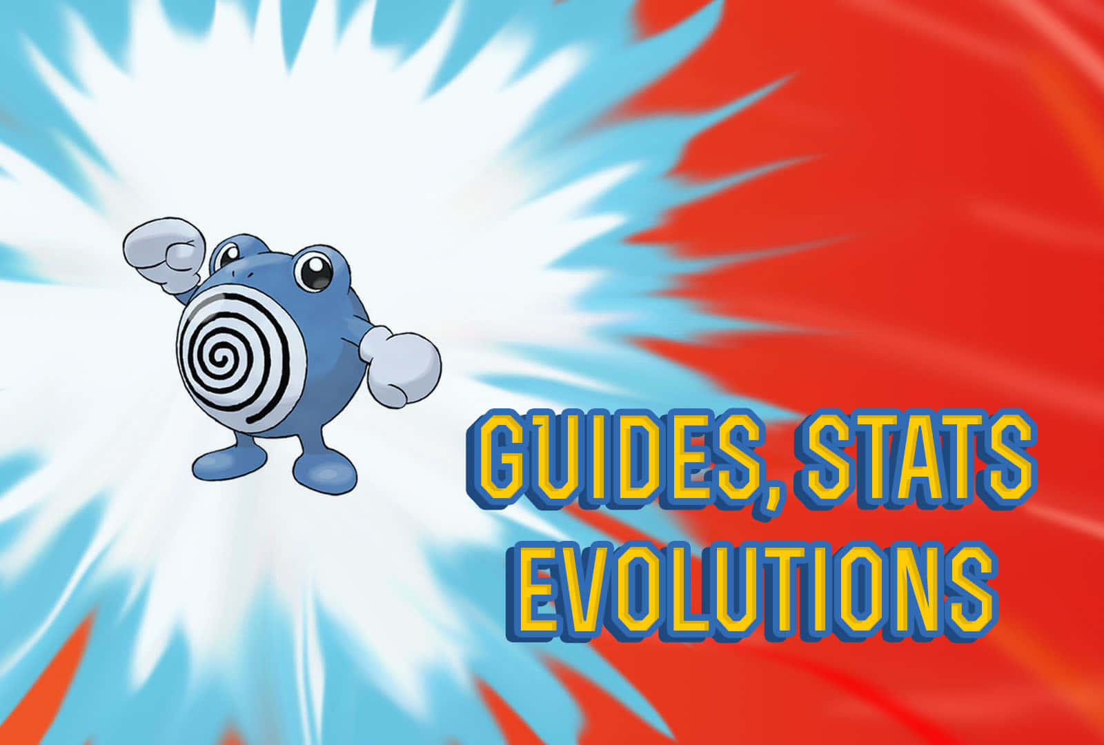 Poliwhirl, blue cartoon Pokémon, spiral belly, HD Desktop Wallpaper