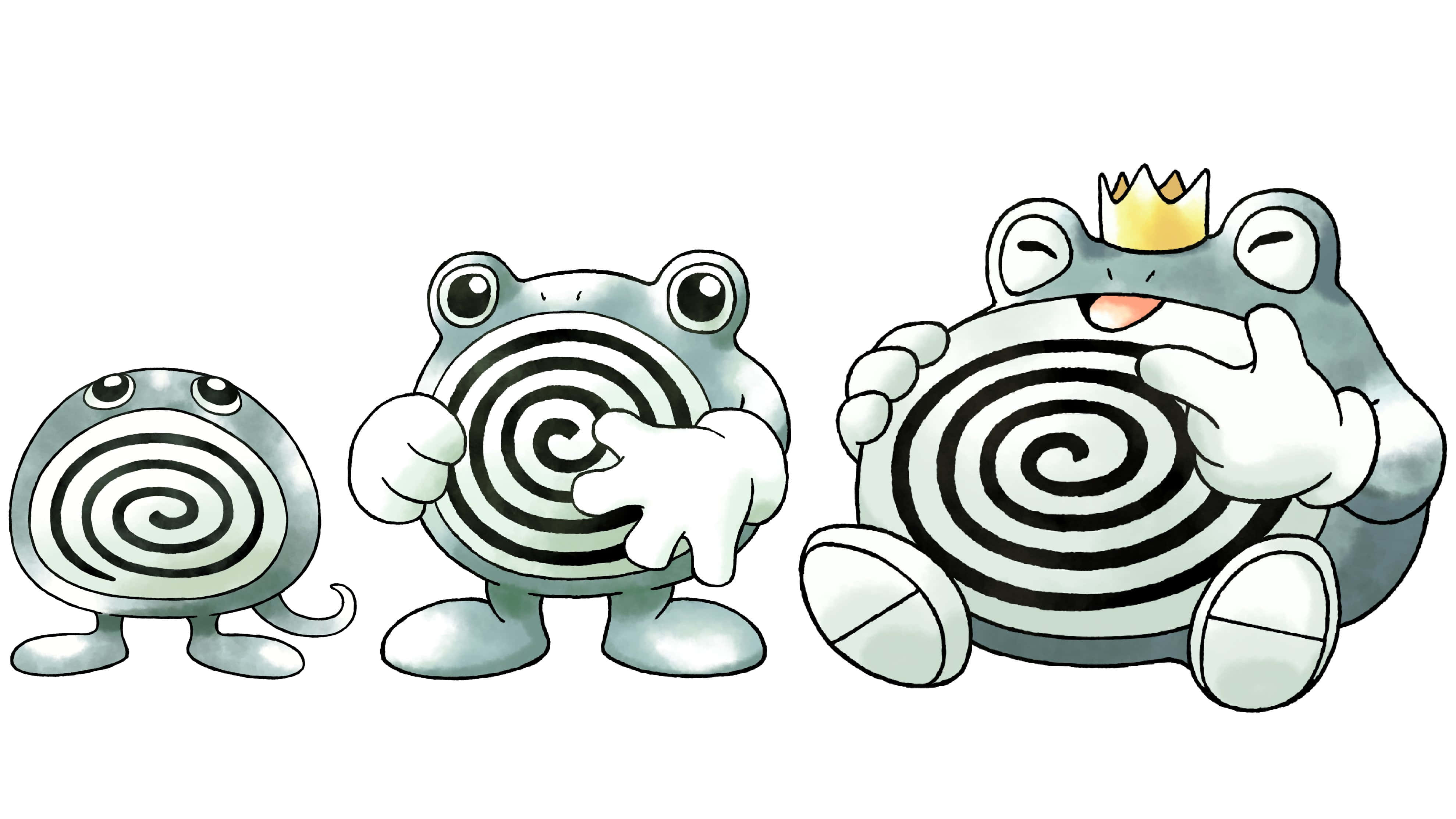 Poliwhirl, retro redesign, spiral patterns, 4K Desktop Wallpaper