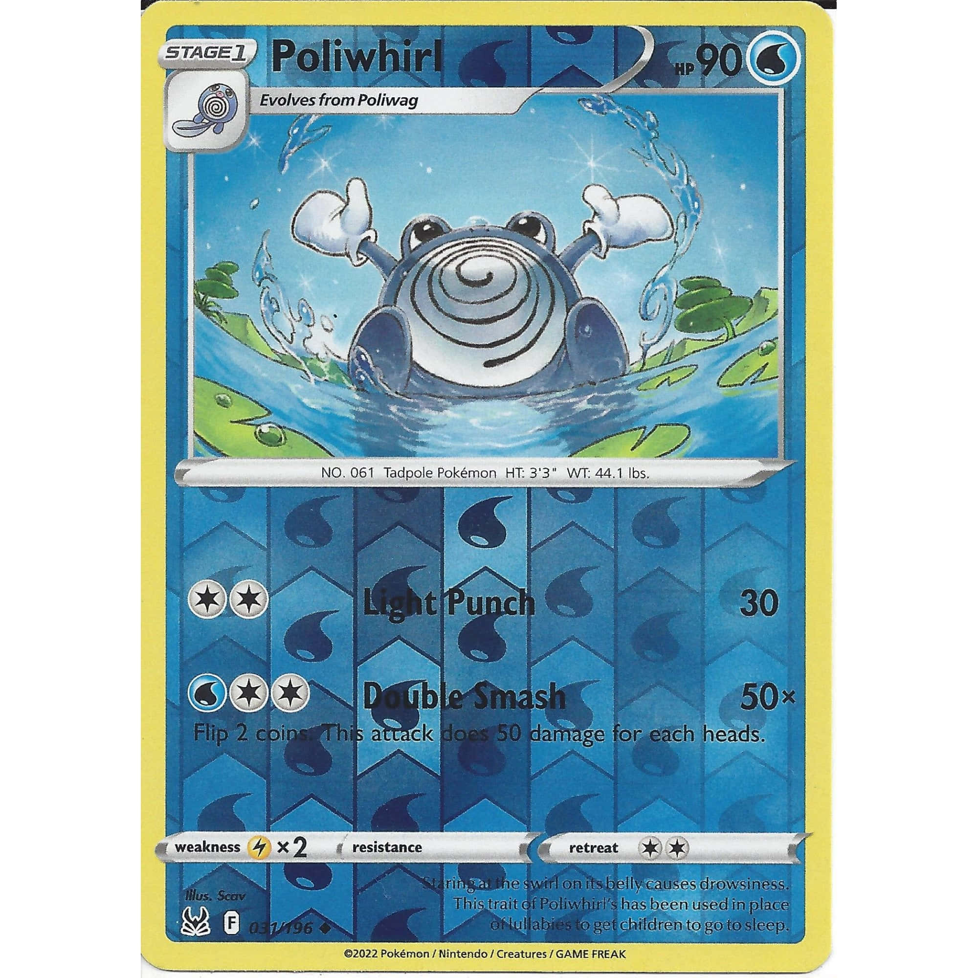 Poliwhirl, 2022, blue spiral-patterned, Full HD Desktop Wallpaper