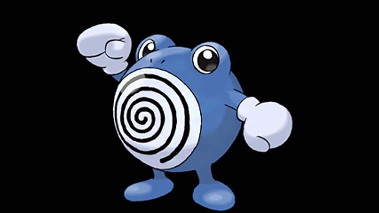 Poliwhirl, blue, cartoon frog, HD Desktop Wallpaper