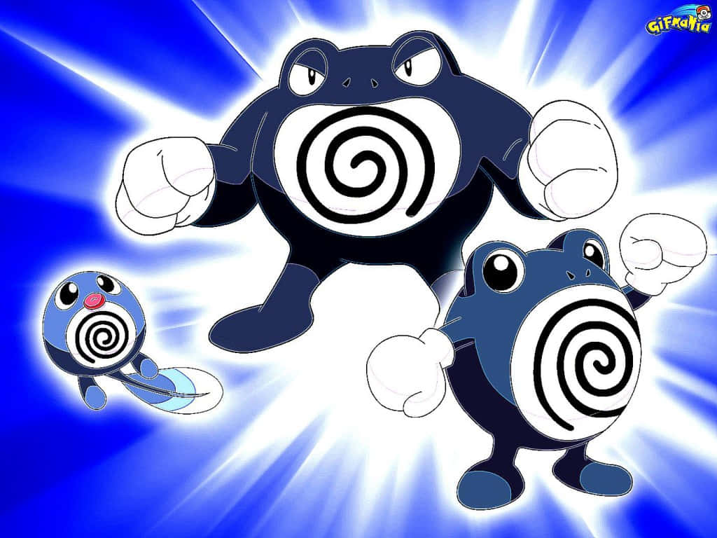 Poliwrath, evolutions, spiral bellies, SD Desktop Wallpaper