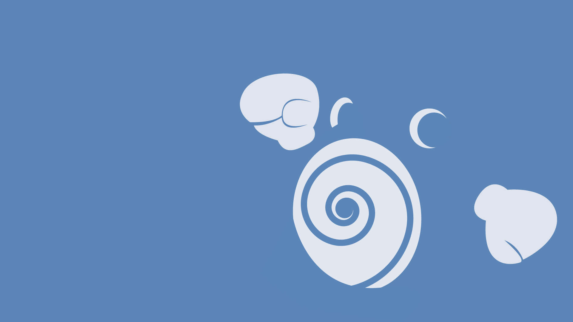 Poliwrath, muted blue, white, Full HD Desktop Wallpaper