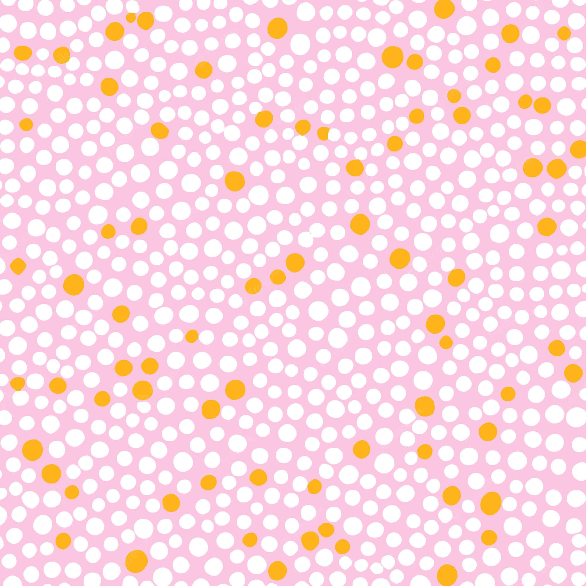pink polka dots pattern, vibrant pink background, white dots, Full HD Desktop Wallpaper