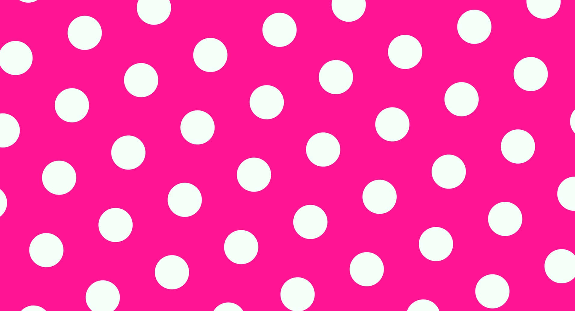 pink and white polka dot, vibrant pink background, evenly spaced white circles, HD Desktop Wallpaper