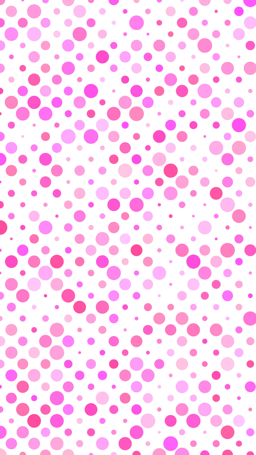 pink polka dot, magenta polka dot, white background, Full HD Phone Wallpaper