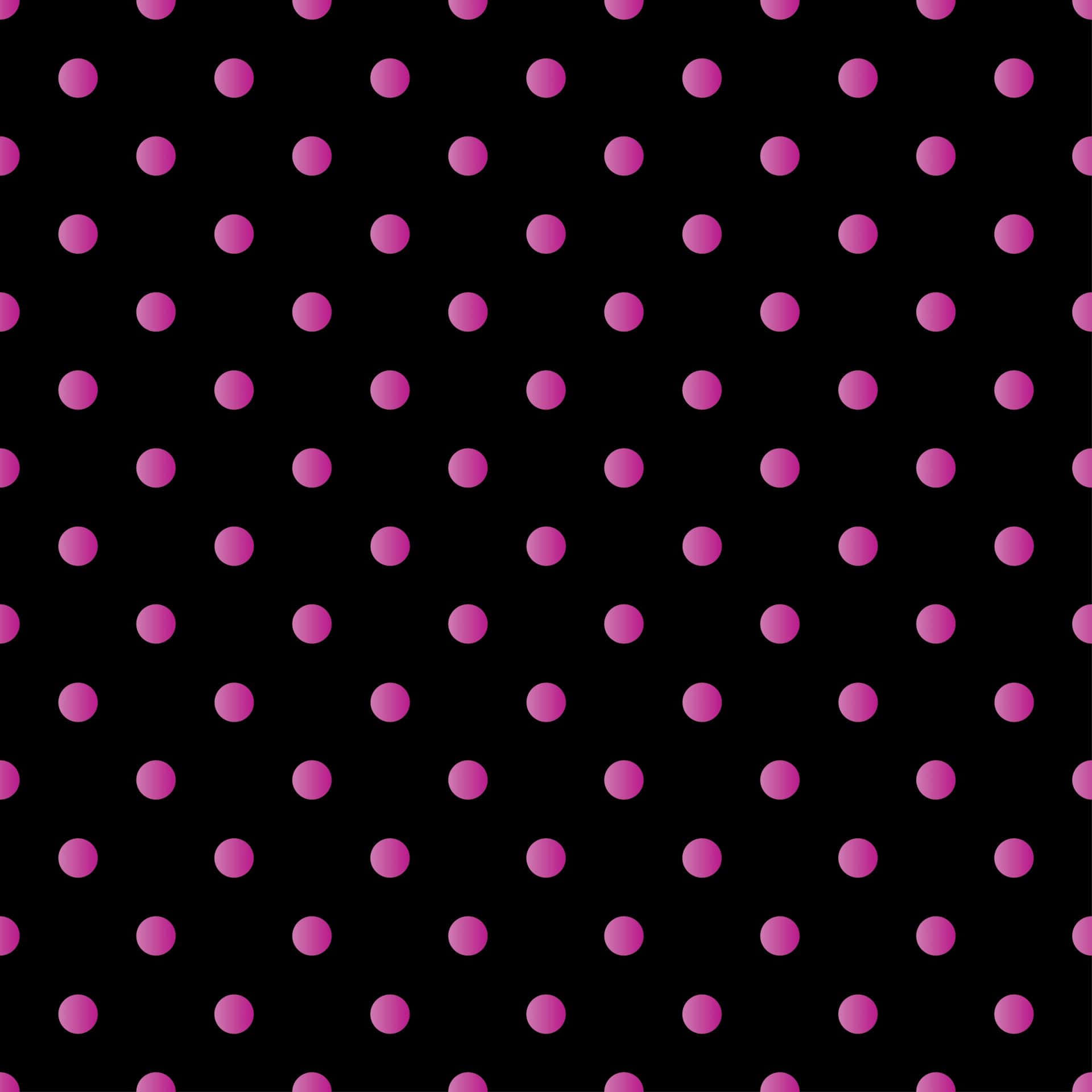 pink polka dot, black background, vibrant pink, Full HD Desktop Wallpaper