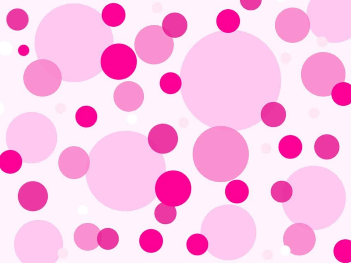 pink polka dot, overlapping pink circles, varying shades, SD Desktop Wallpaper