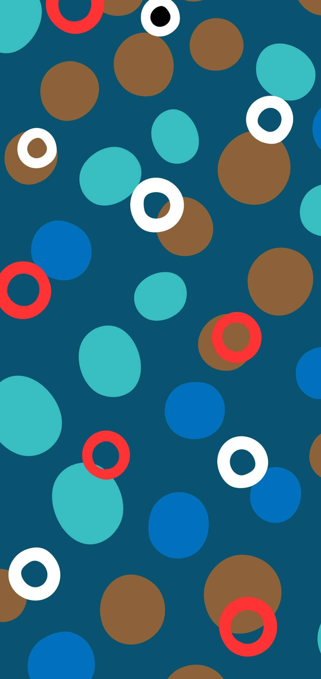 Samsung A51, colorful polka dots, red, Full HD Phone Wallpaper