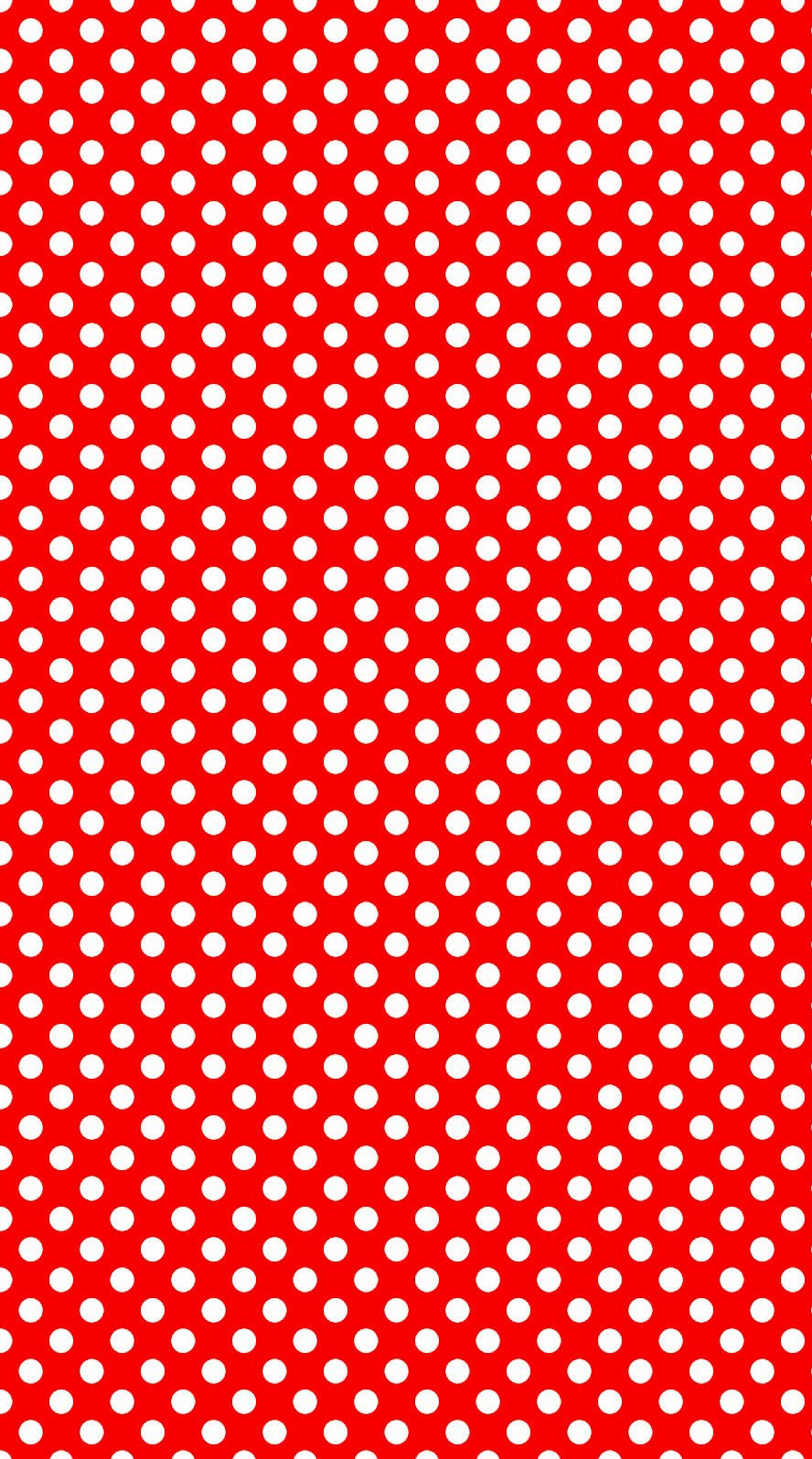 red, white polka dot, evenly spaced, HD Phone Wallpaper