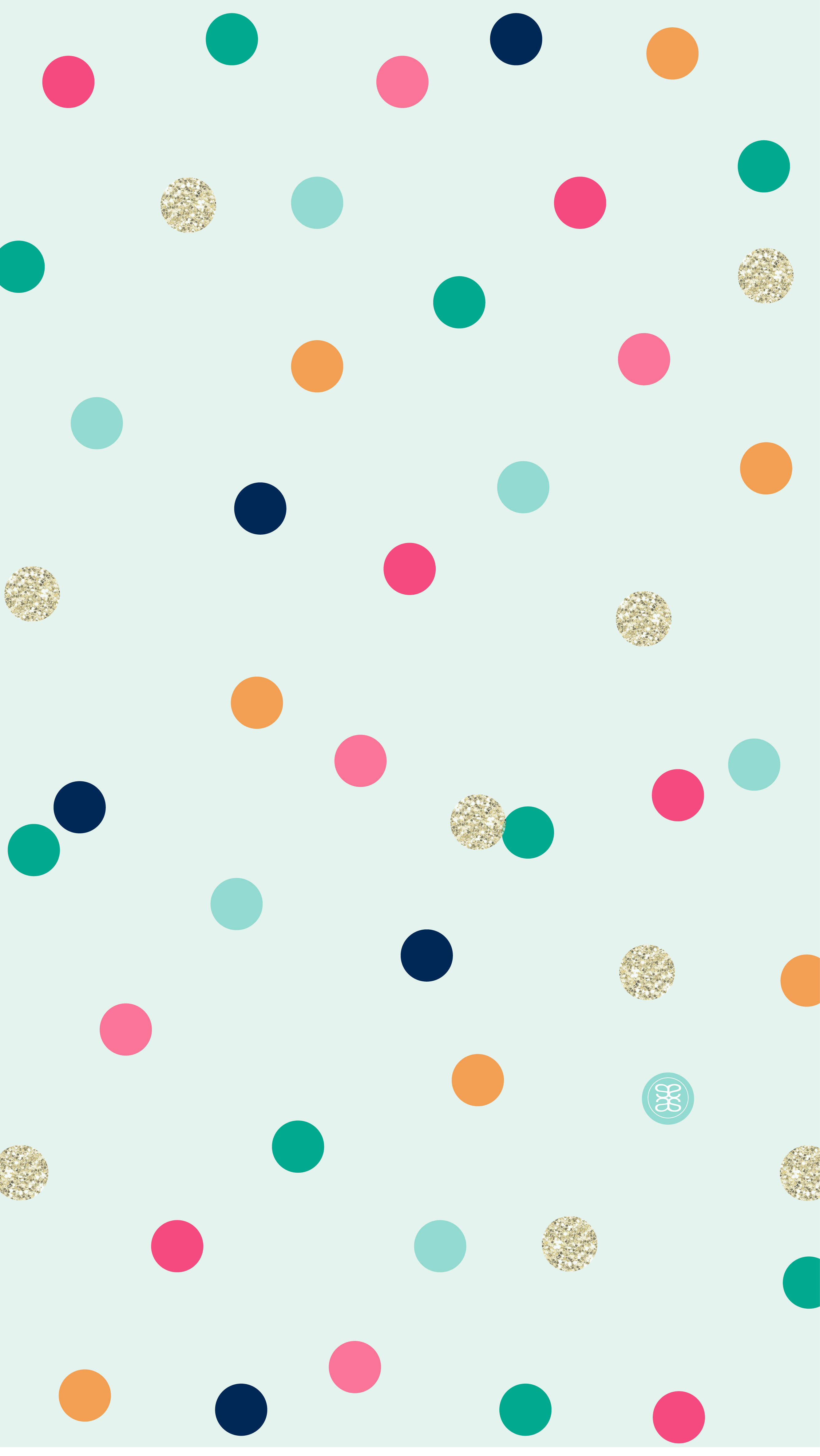 iPad Pro, pastel mint, colorful solid polka dots, 4K Phone Wallpaper