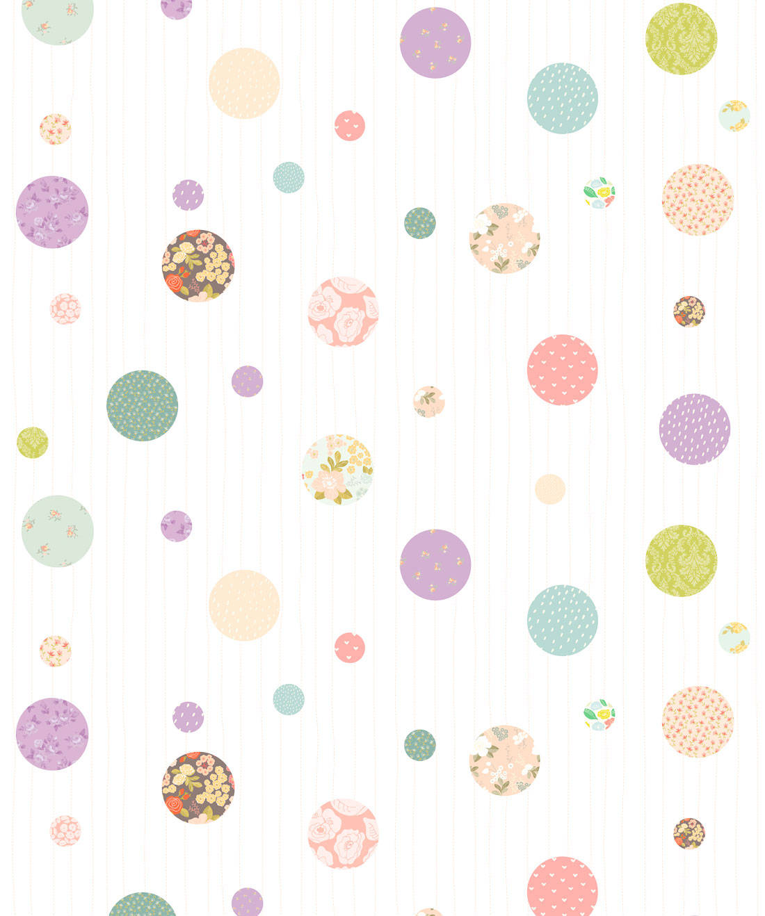 polka dot, floral design, pastel, HD Phone Wallpaper