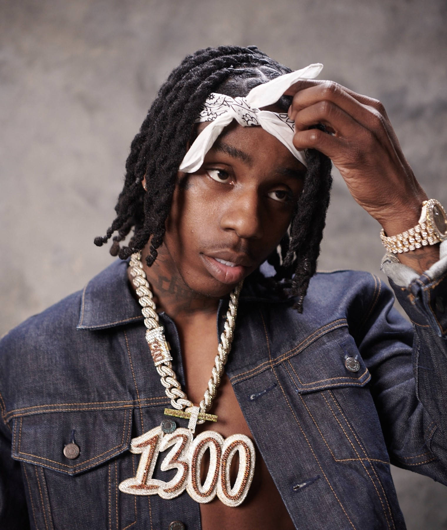 Polo G, white bandana, dreadlocks, HD Phone Wallpaper