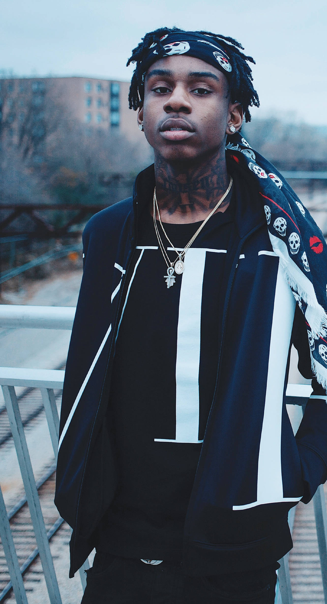 Polo G, dreadlocks, tattoos, Full HD Phone Wallpaper