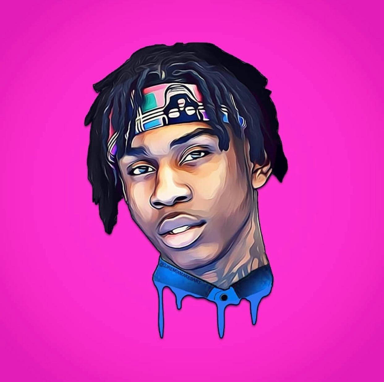 Polo G, dreadlocks, colorful headband, SD Desktop Wallpaper