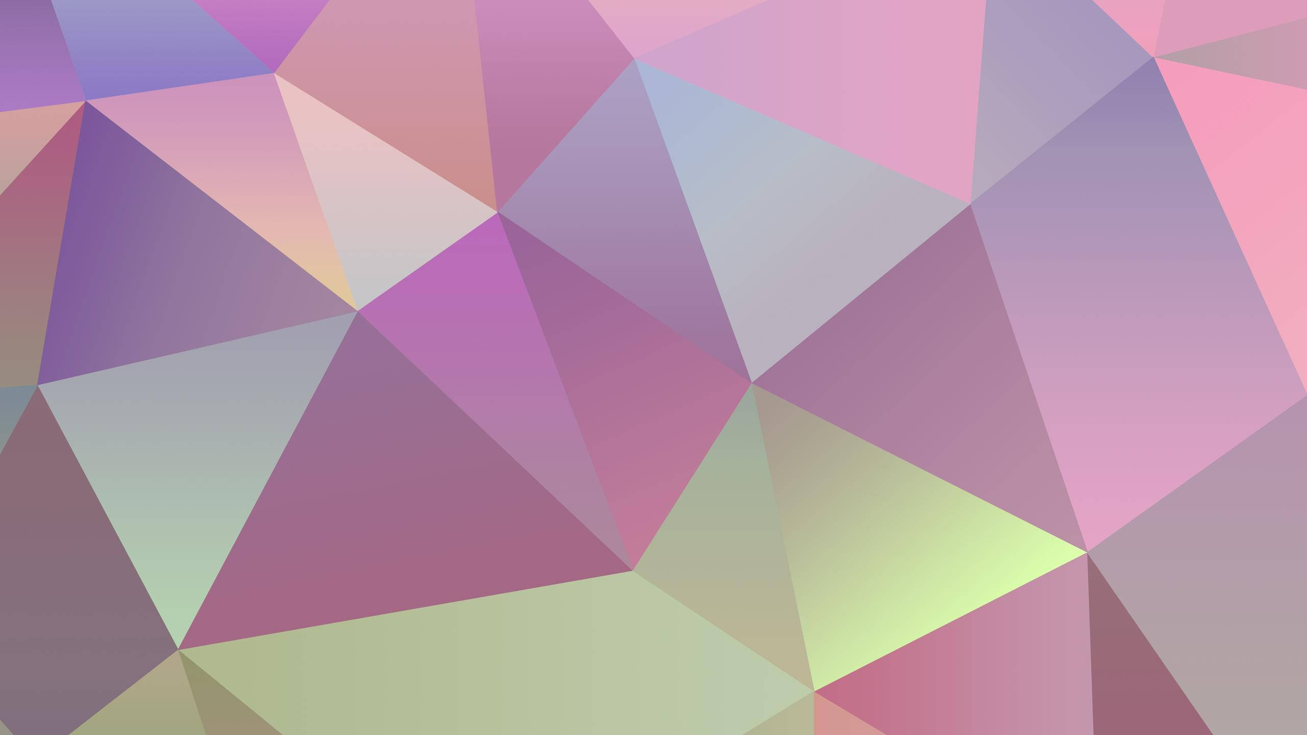 Polygon Pastel Desktop, pastel triangles, lavender pink, 2K Desktop Wallpaper