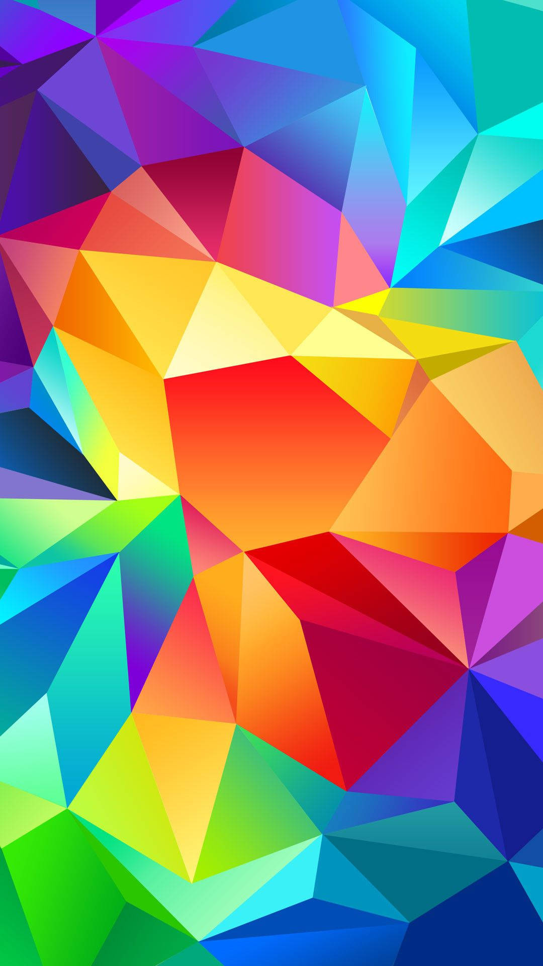 iPhone, polygons, rainbow hues, Full HD Phone Wallpaper