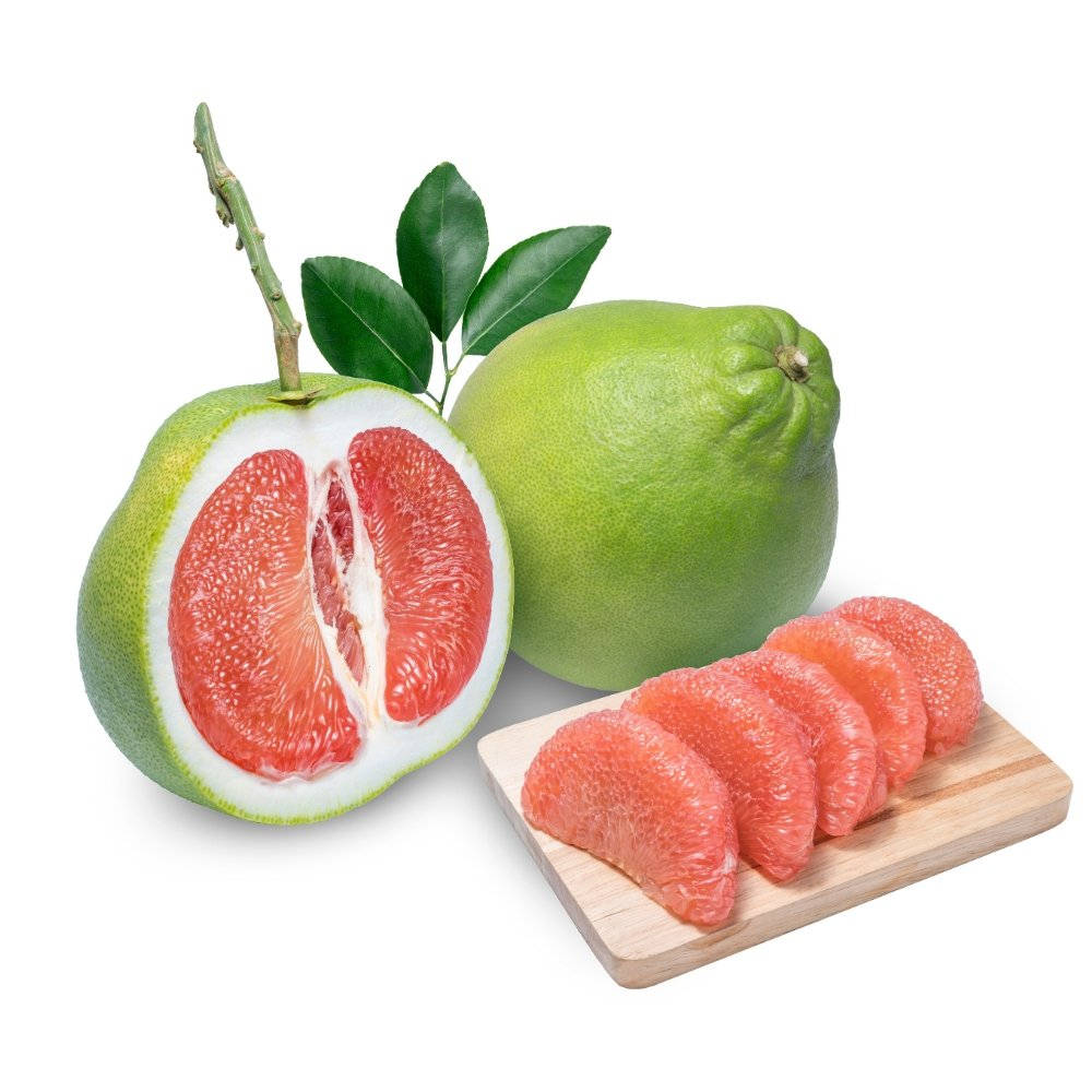 Pomelo, seedless pink, vibrant green, SD Desktop Wallpaper