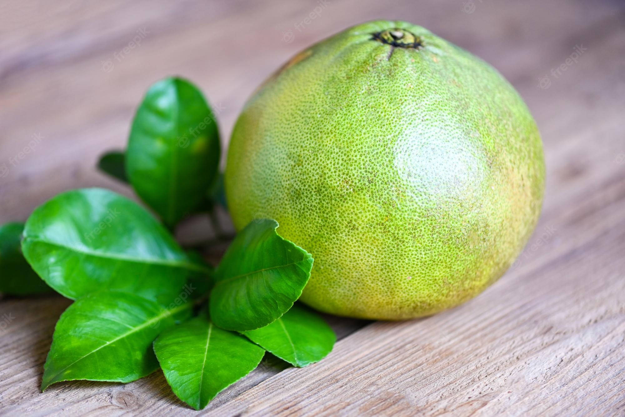 Pomelo, fresh green, vibrant leaves, Full HD Desktop Wallpaper