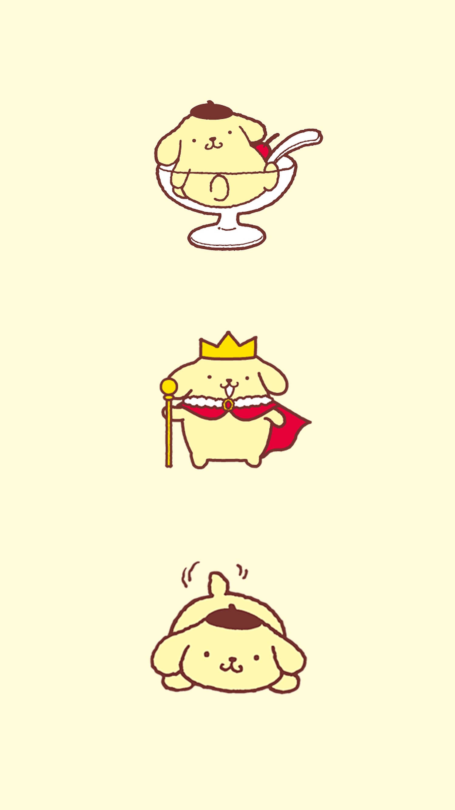 Pompompurin, dessert glass crown, superhero, 2K Phone Wallpaper