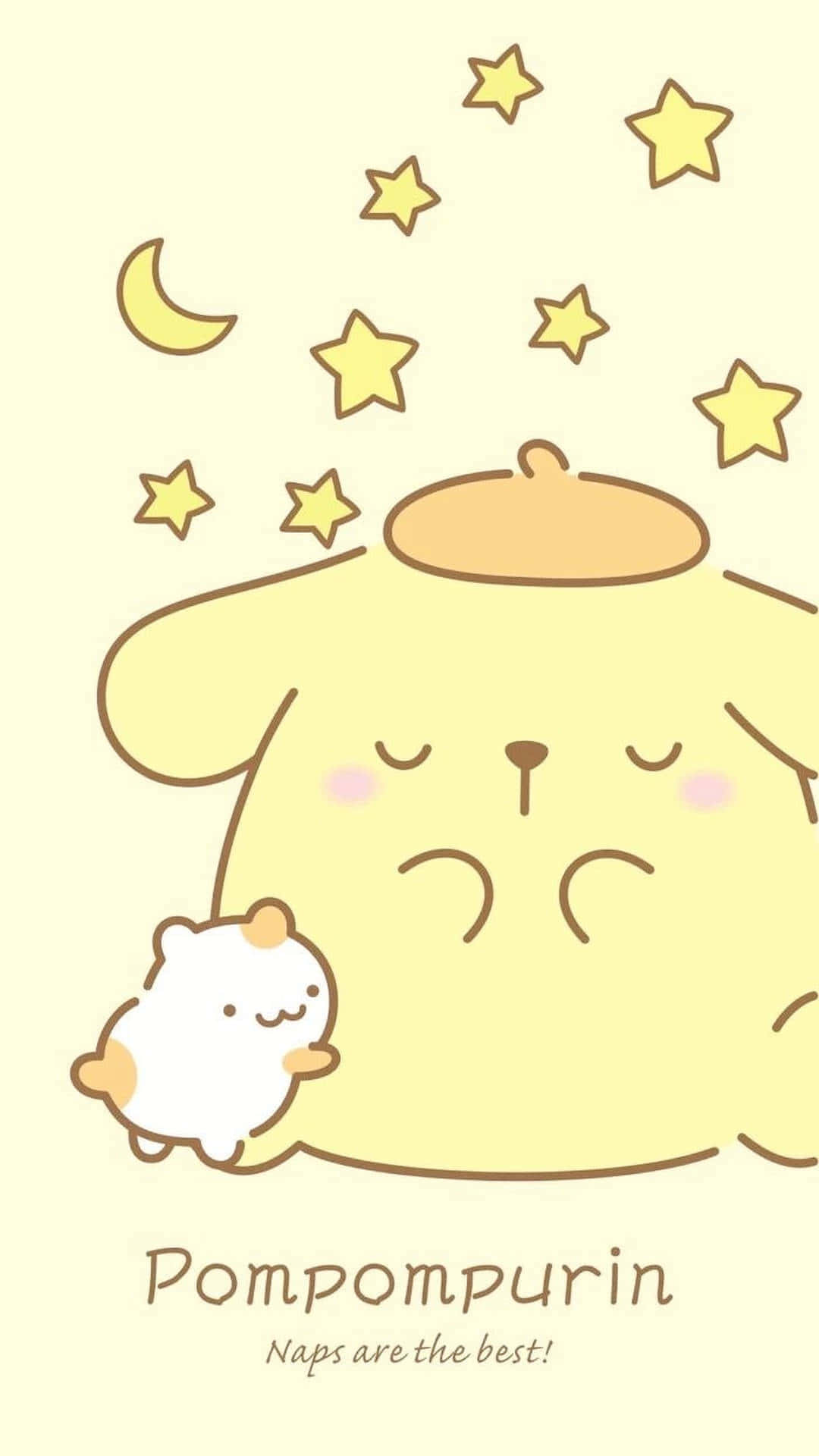 Pompompurin, beret, starry night sky, Full HD Phone Wallpaper