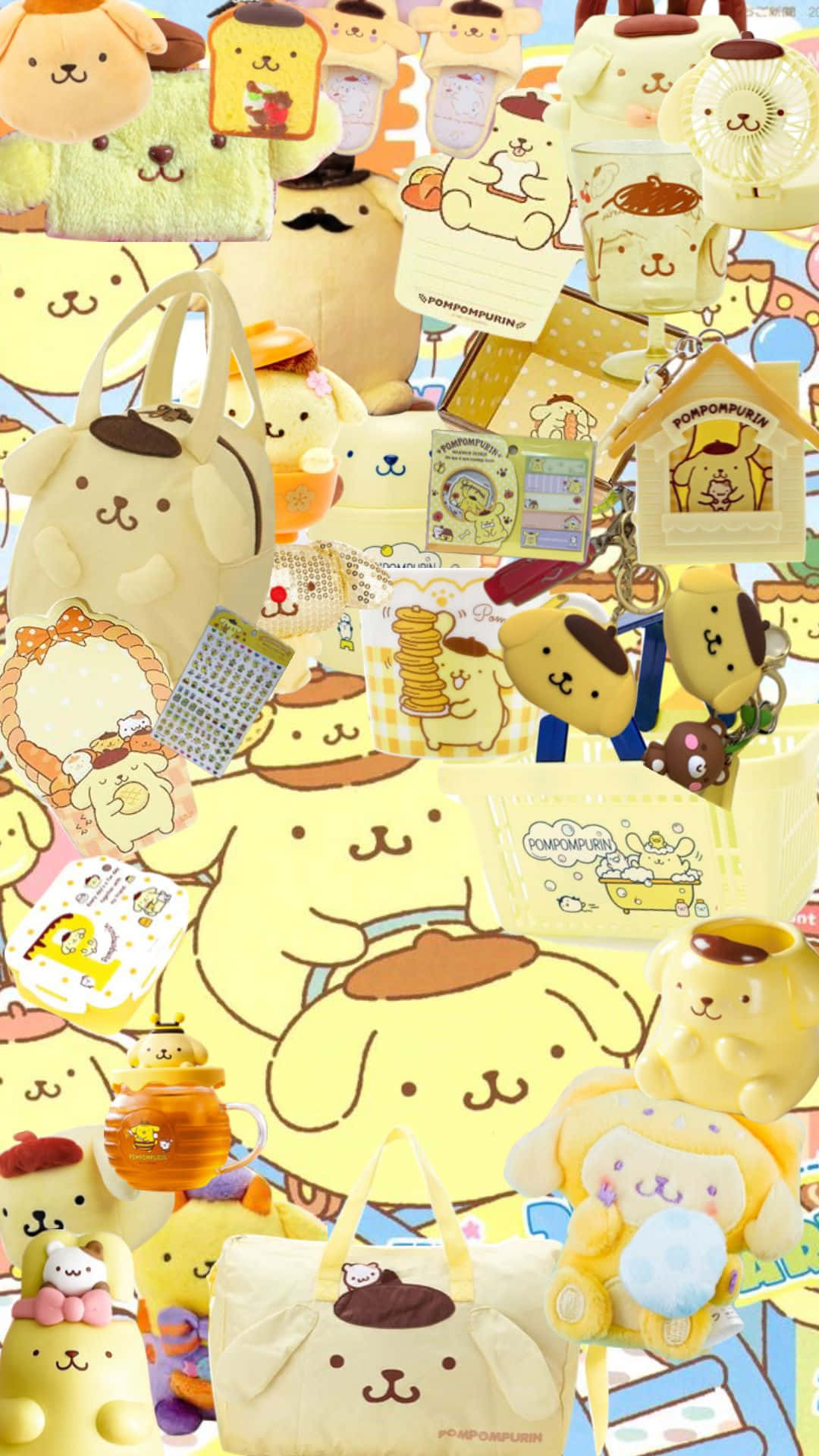 Pompompurin, plush toys, bags, Full HD Phone Wallpaper