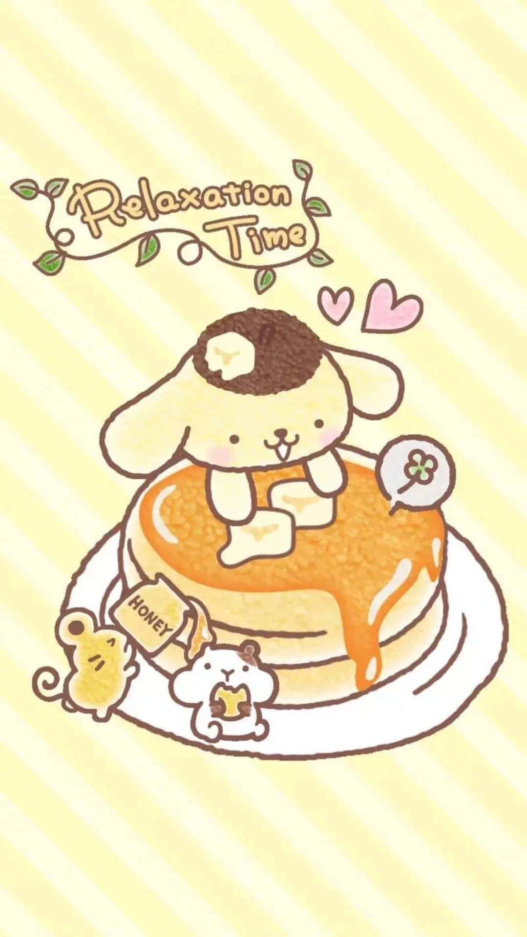 Pompompurin, chocolate hair, golden pancake, Full HD Phone Wallpaper