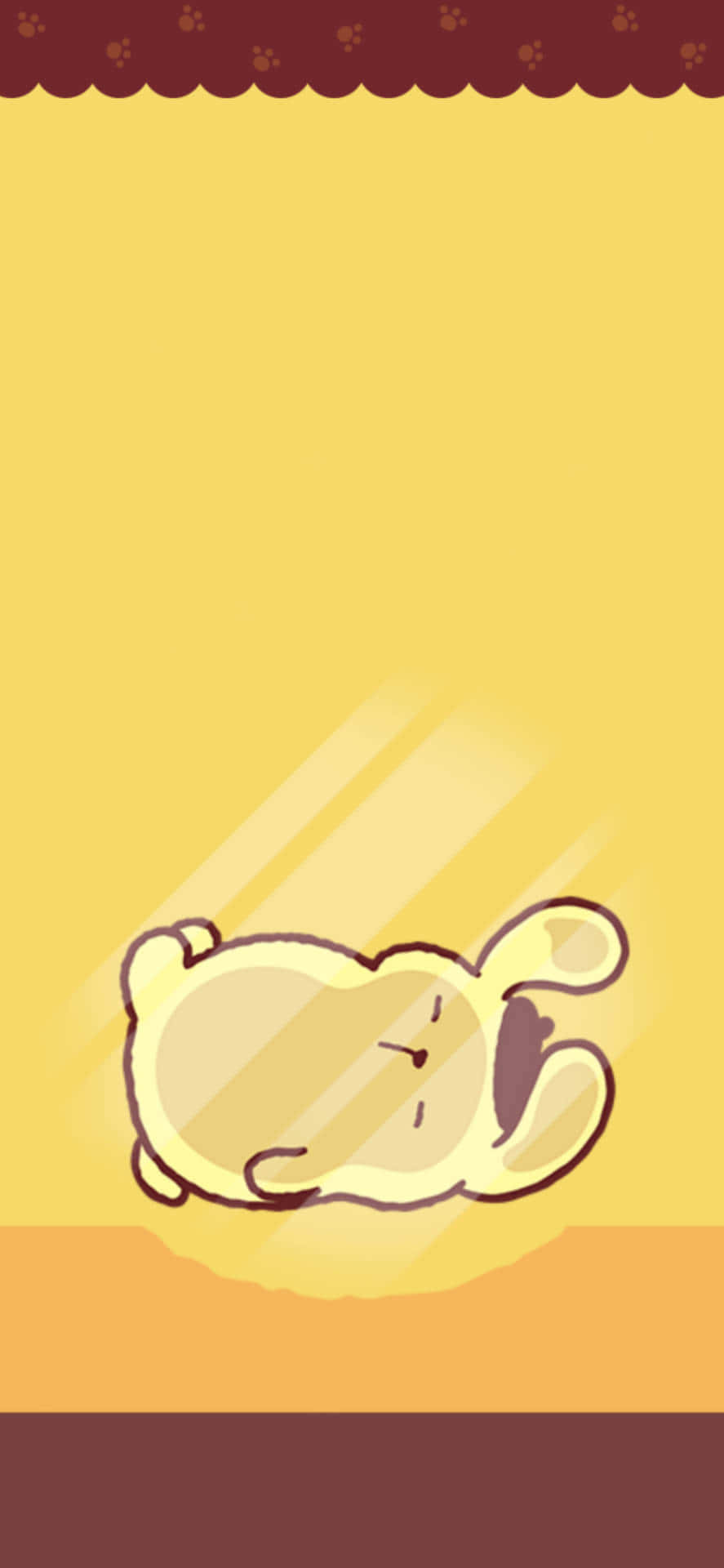 Pompompurin, sunlight, warm yellow floor, Full HD Phone Wallpaper