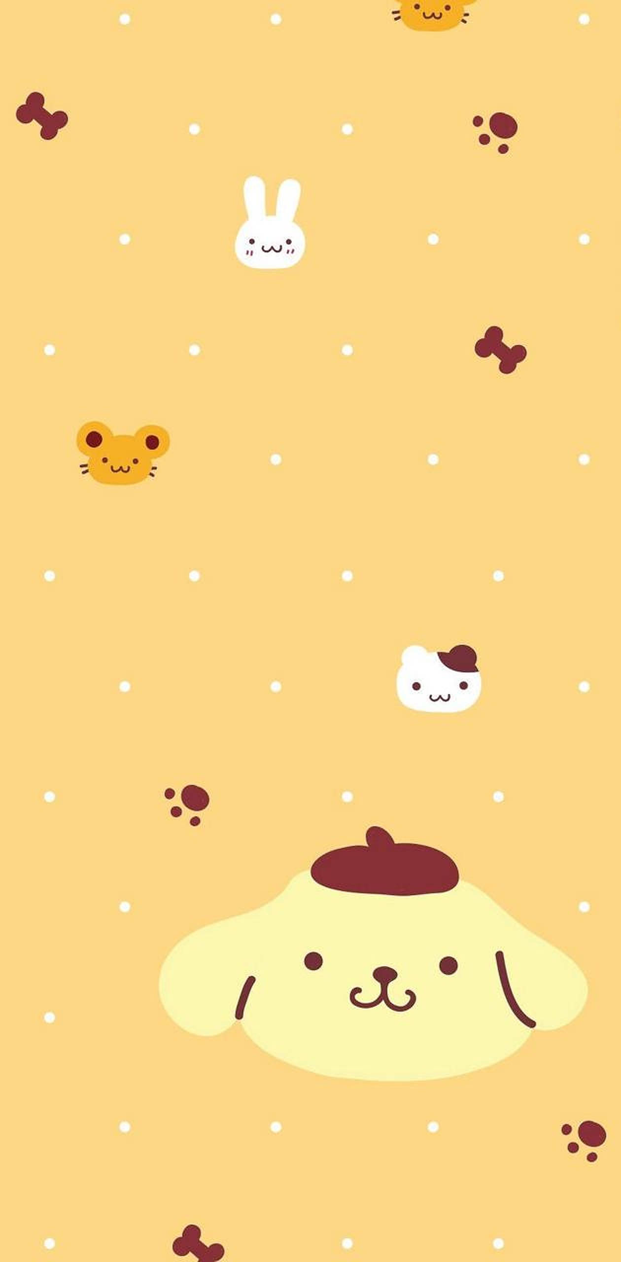 Pompompurin, HD, yellow, 2K Phone Wallpaper