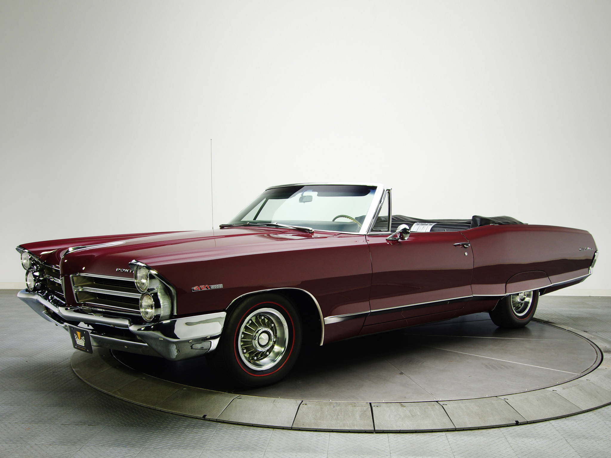 maroon, Pontiac Catalina, convertible, Full HD Desktop Wallpaper