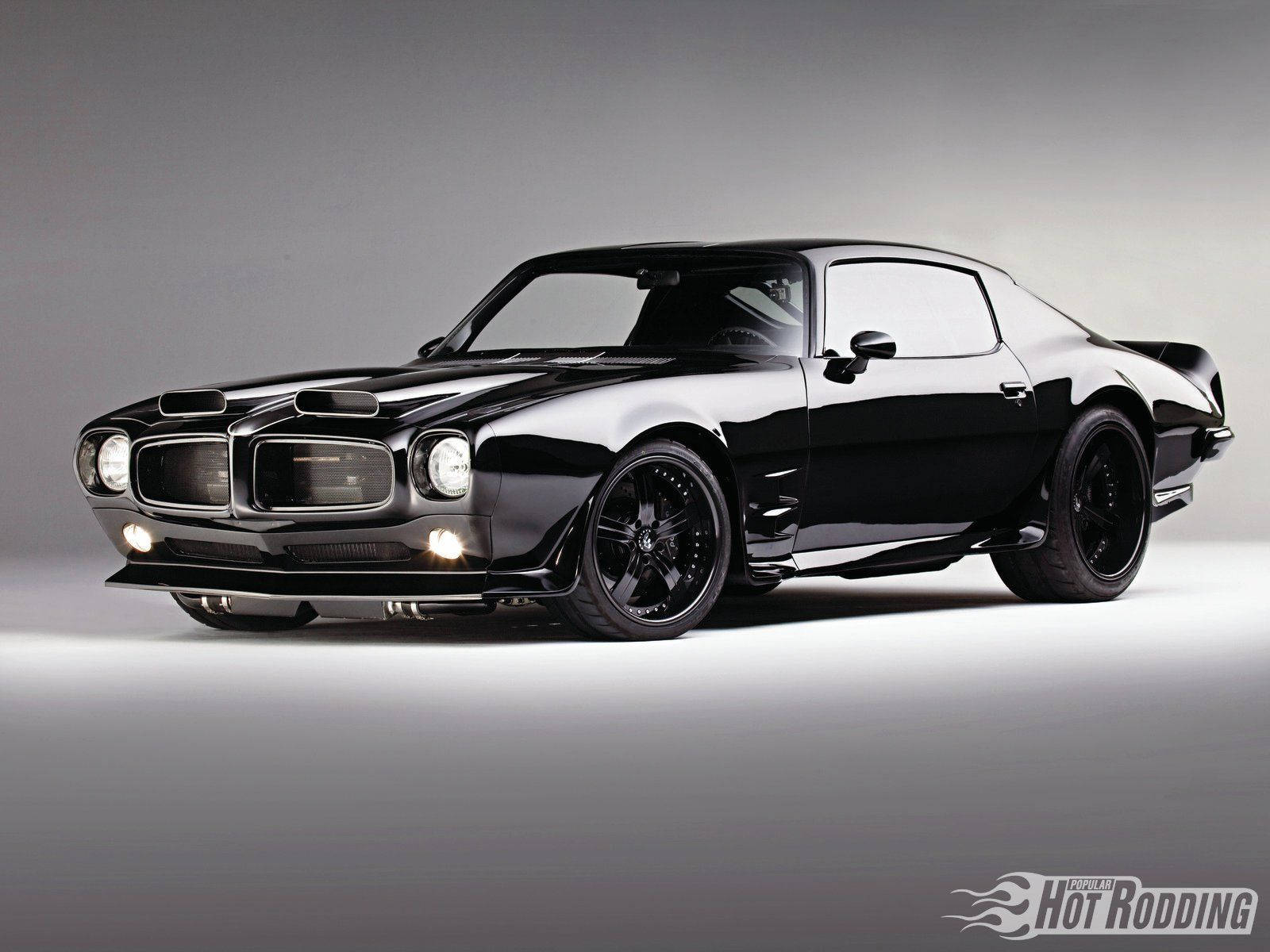 Pontiac Firebird, muscle car, sleek black, HD Desktop Wallpaper