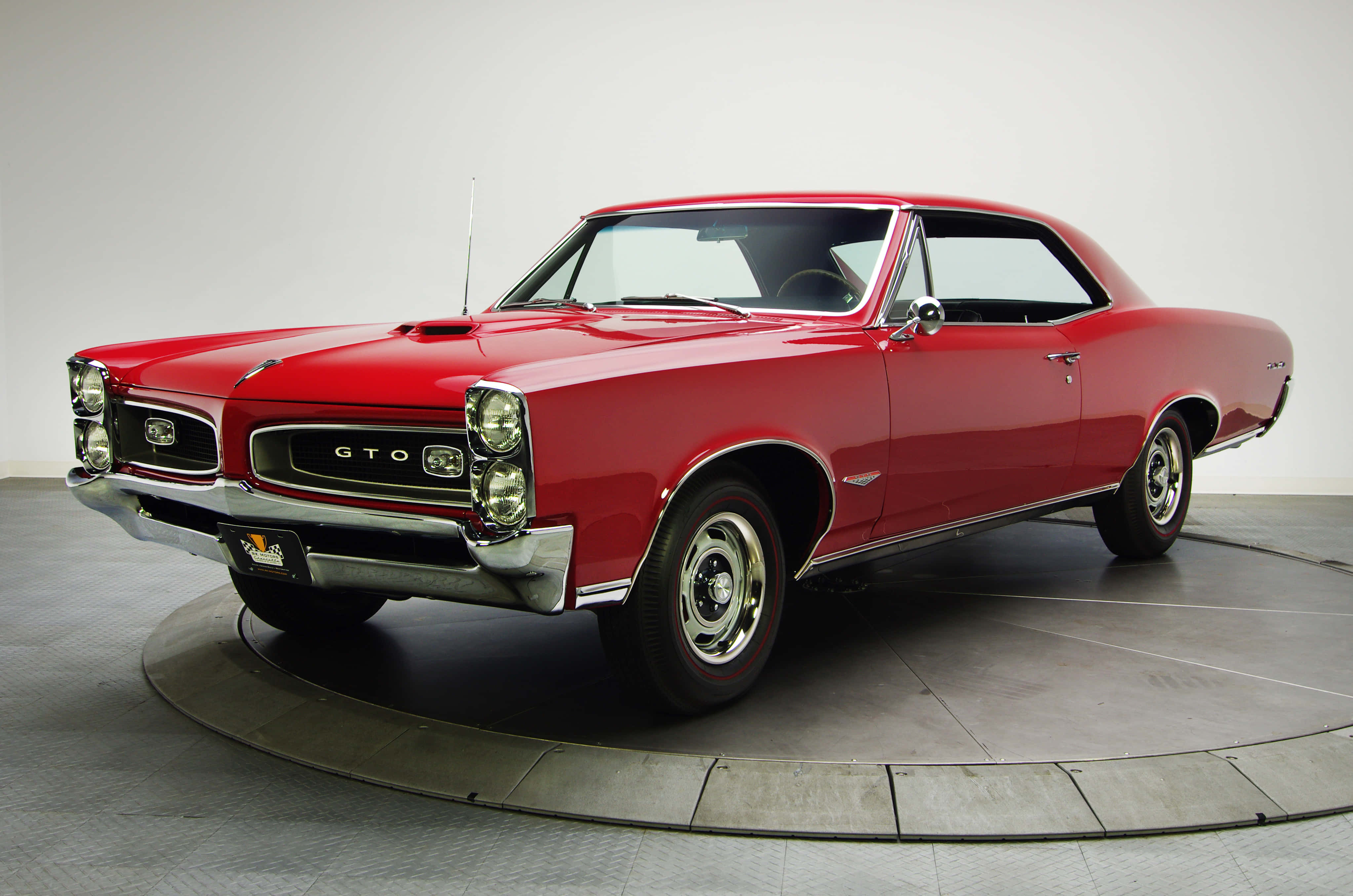 Pontiac GTO, 1960s, glossy red, 4K Desktop Wallpaper