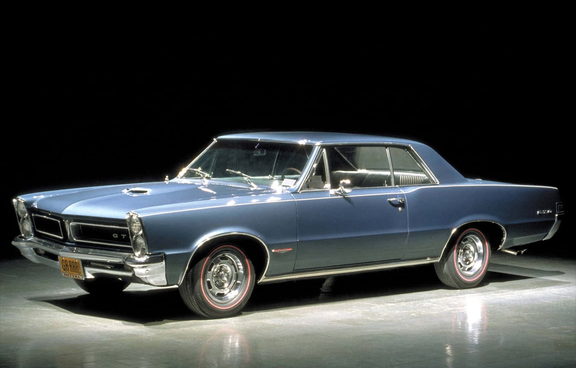 Pontiac GTO, sunset, blue, Full HD Desktop Wallpaper