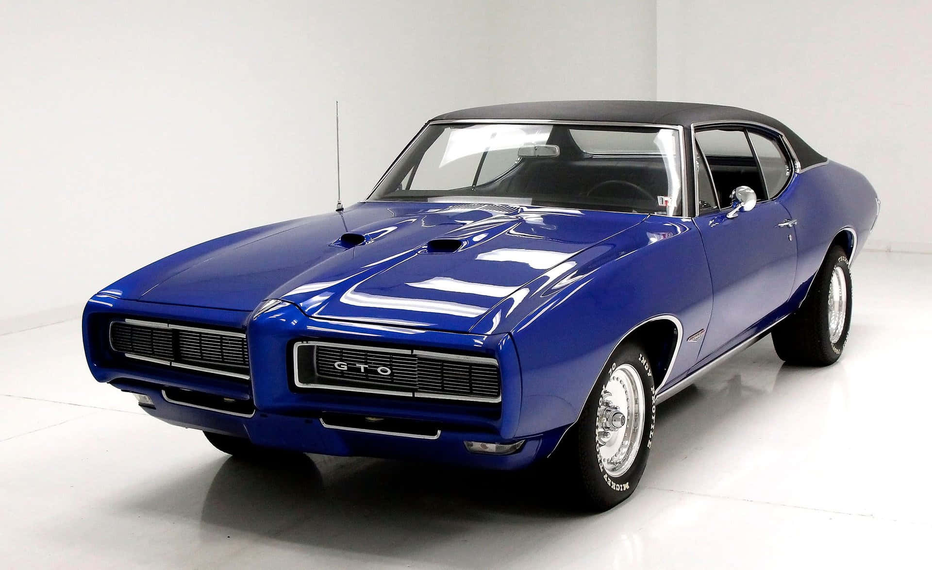 Pontiac GTO, 1960s, royal blue, Full HD Desktop Wallpaper